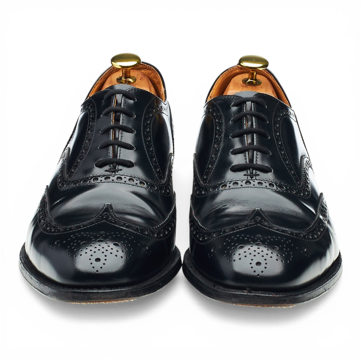 'Cambridge' Black Leather Oxford Brogues UK 8 G