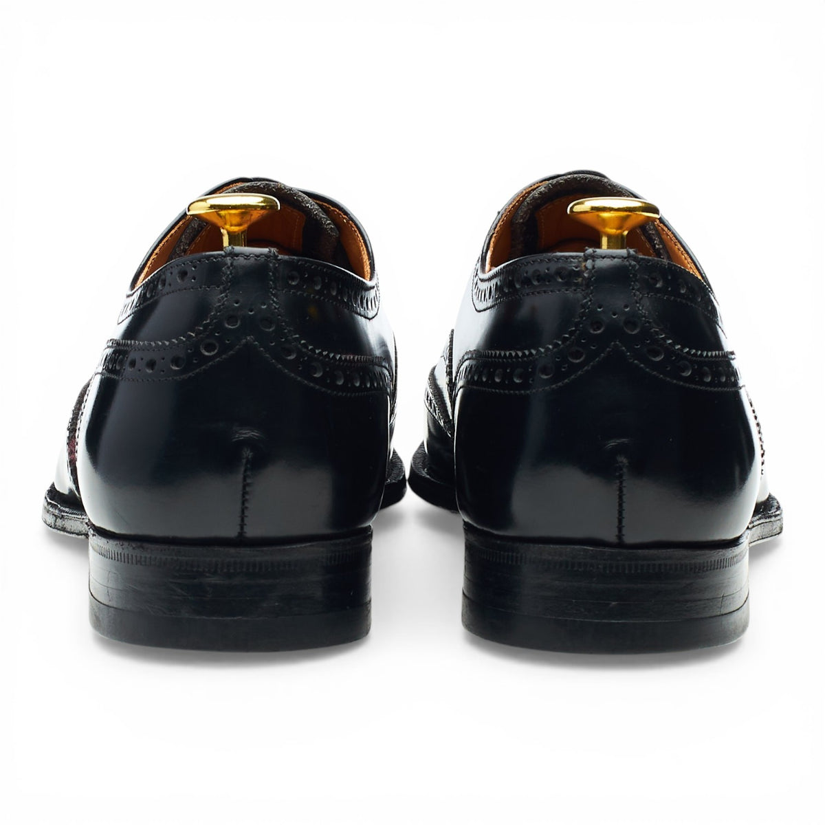'Cambridge' Black Leather Oxford Brogues UK 8 G