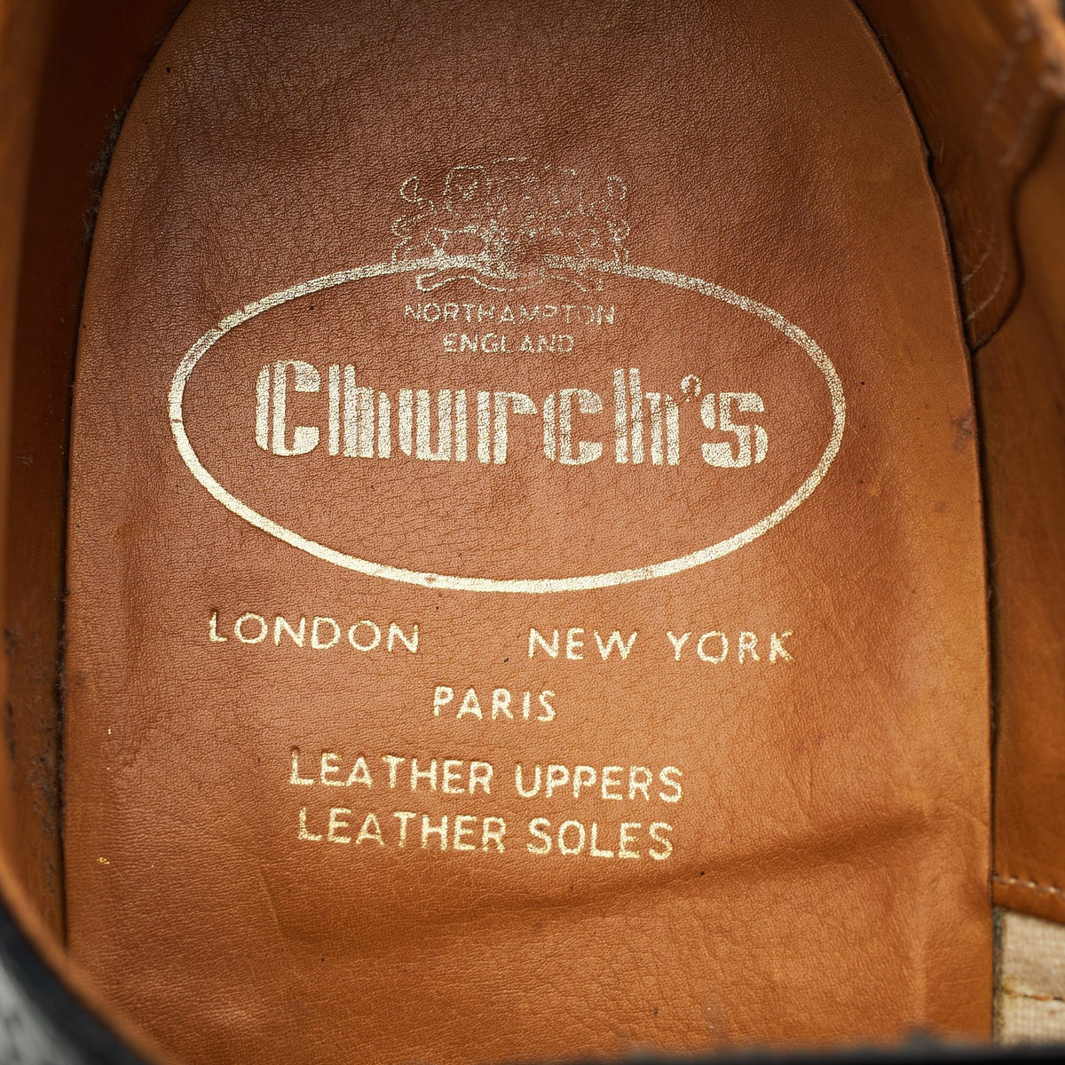 'Cambridge' Black Leather Oxford Brogues UK 8 G