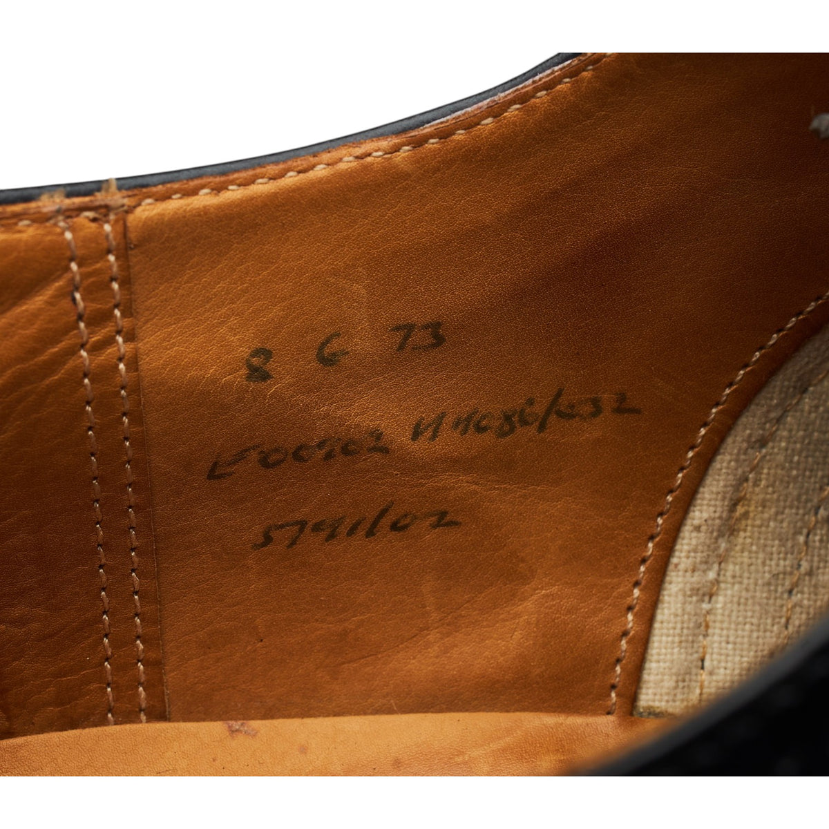 'Cambridge' Black Leather Oxford Brogues UK 8 G