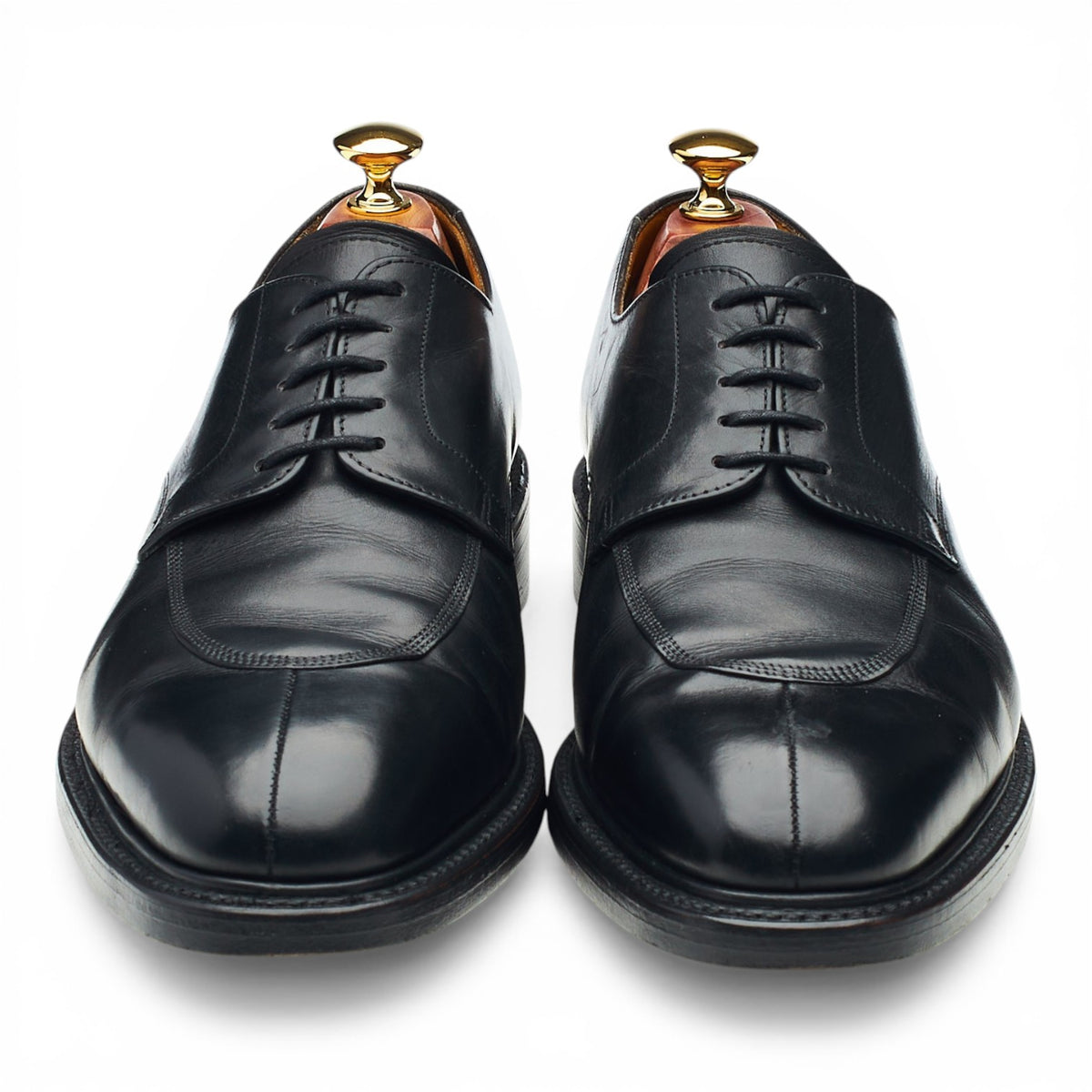 Vintage 'Dutton II' Black Leather Split Toe Derby UK 9.5 F