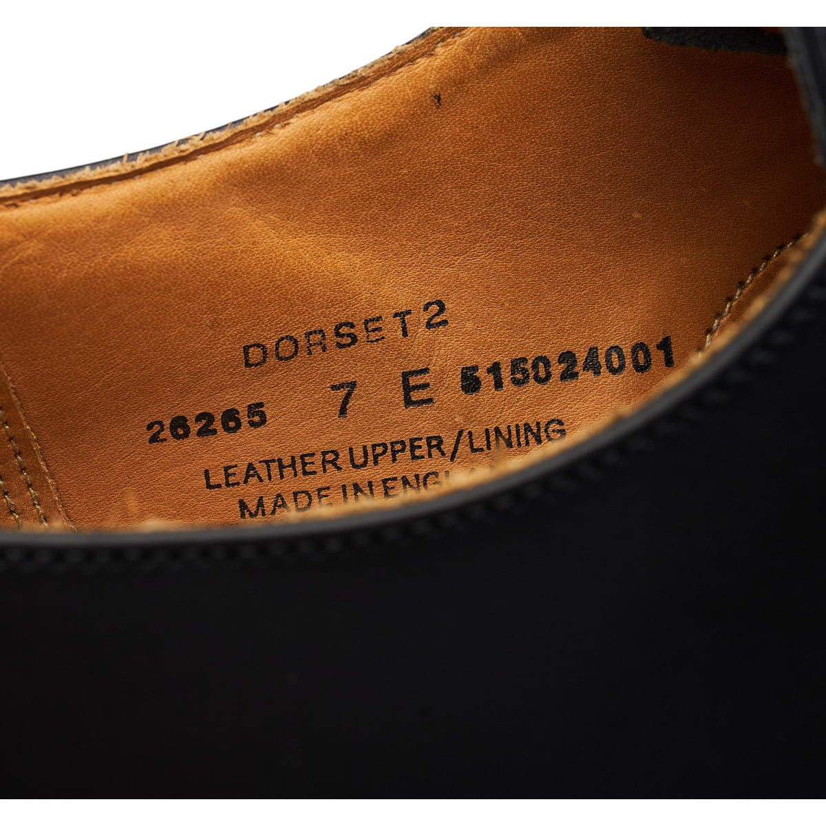 'Dorset 2' Black Leather Oxford UK 7 E