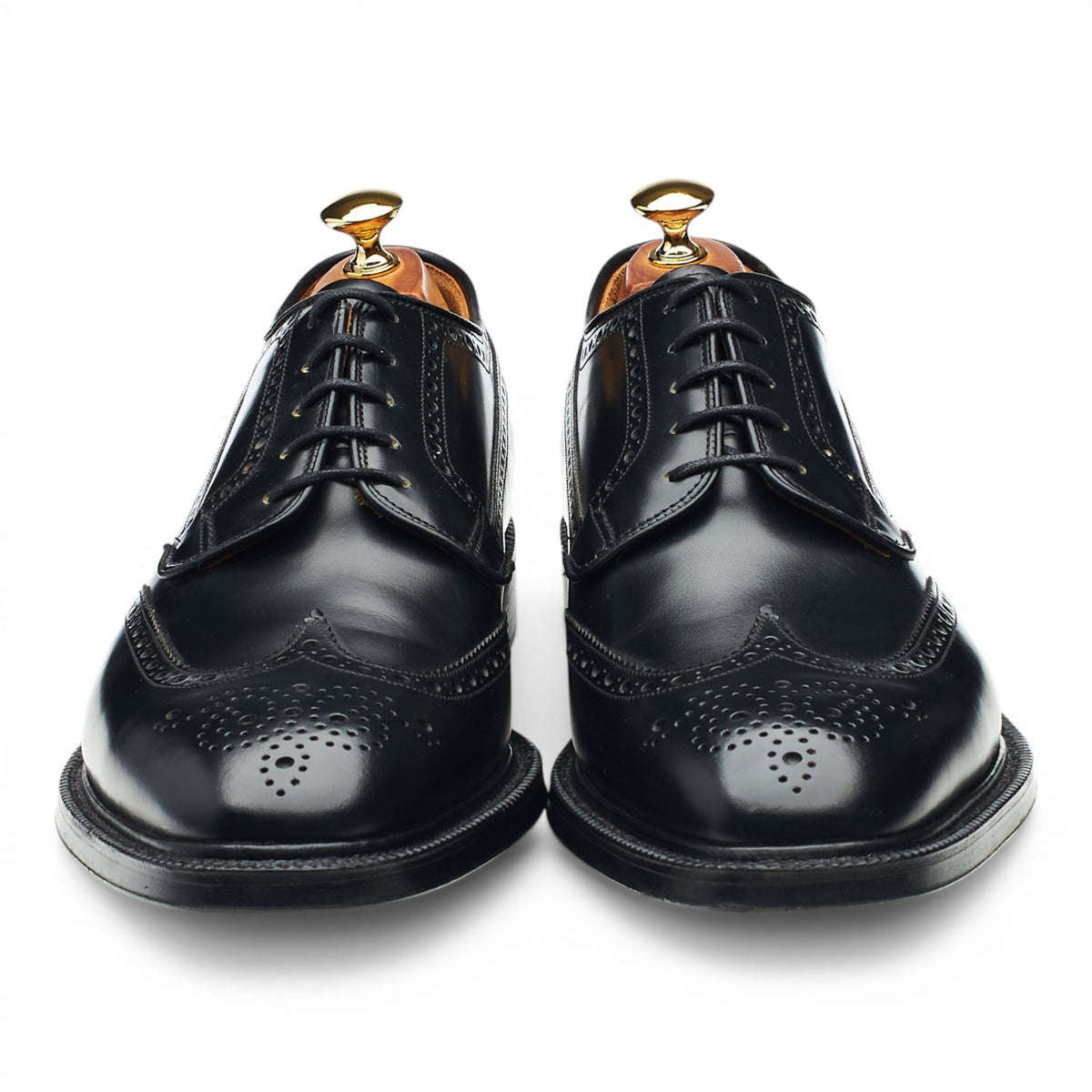 'Grafton' Black Leather Derby Brogues UK 10 F