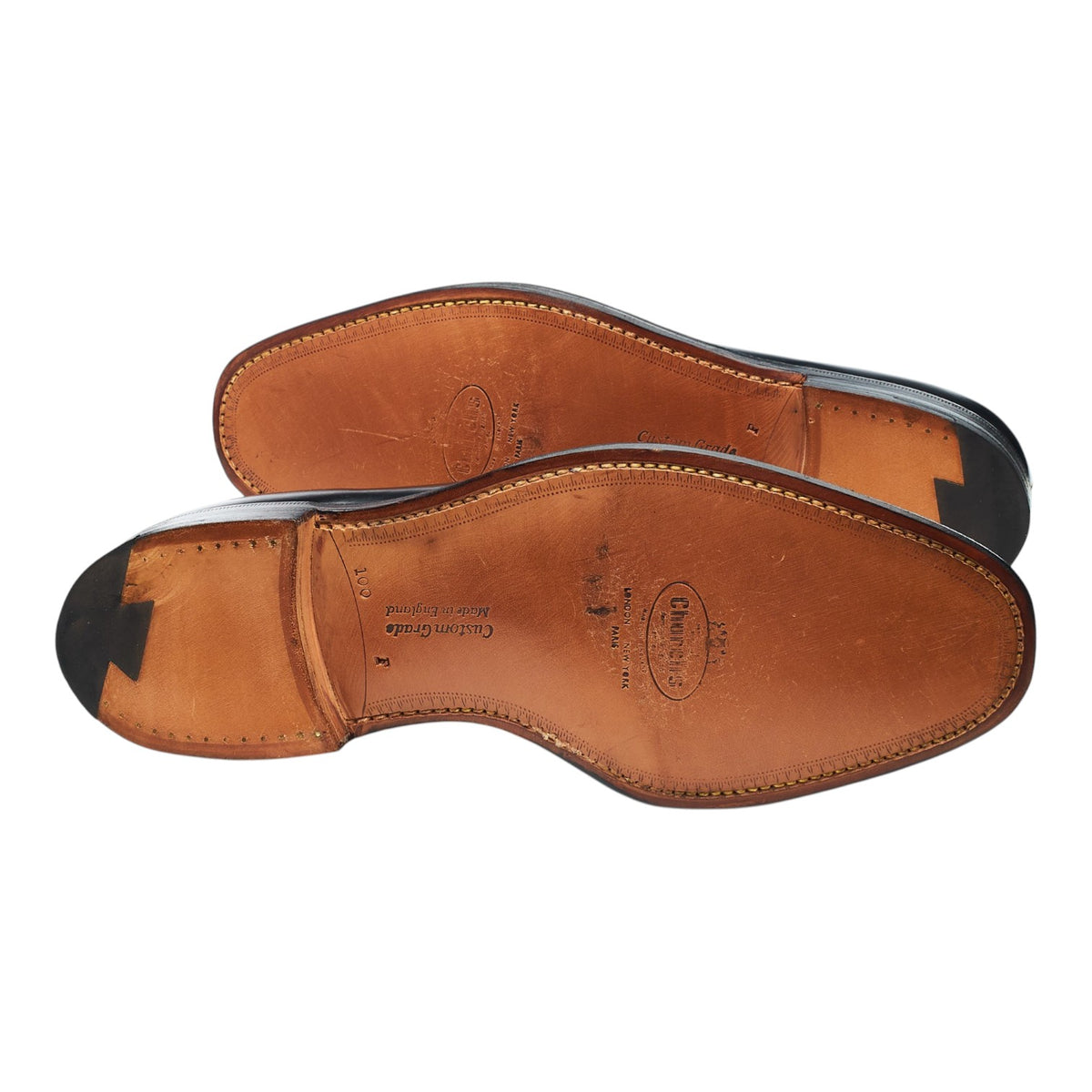 'Grafton' Black Leather Derby Brogues UK 10 F