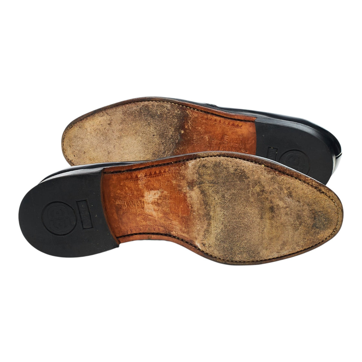 'Clive' Black Leather Loafers UK 8.5 F