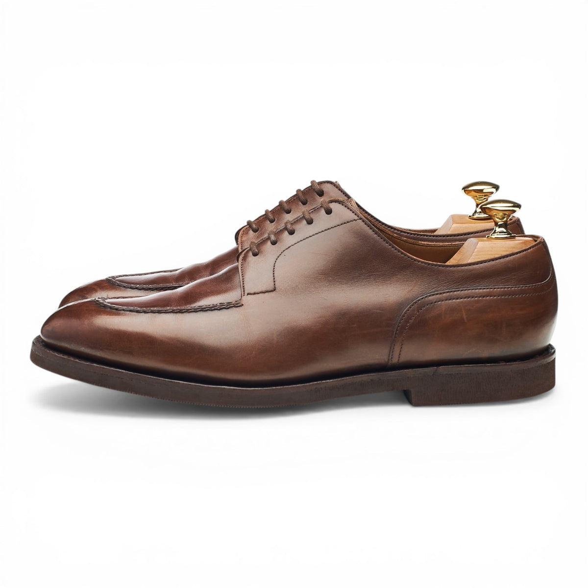 Leffot 'Dover' Dark Brown Leather Split Toe Derby UK 7 E
