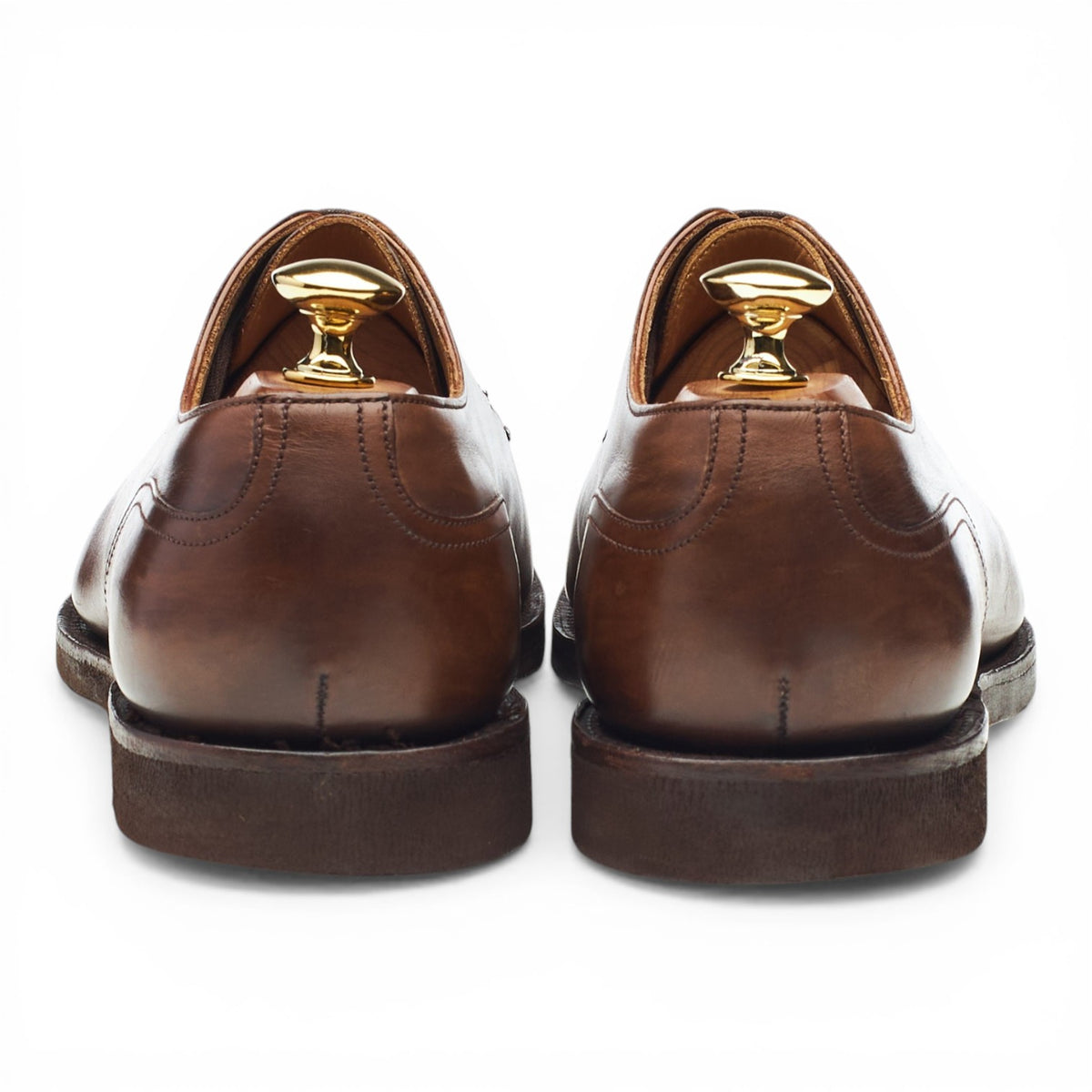Leffot 'Dover' Dark Brown Leather Split Toe Derby UK 7 E