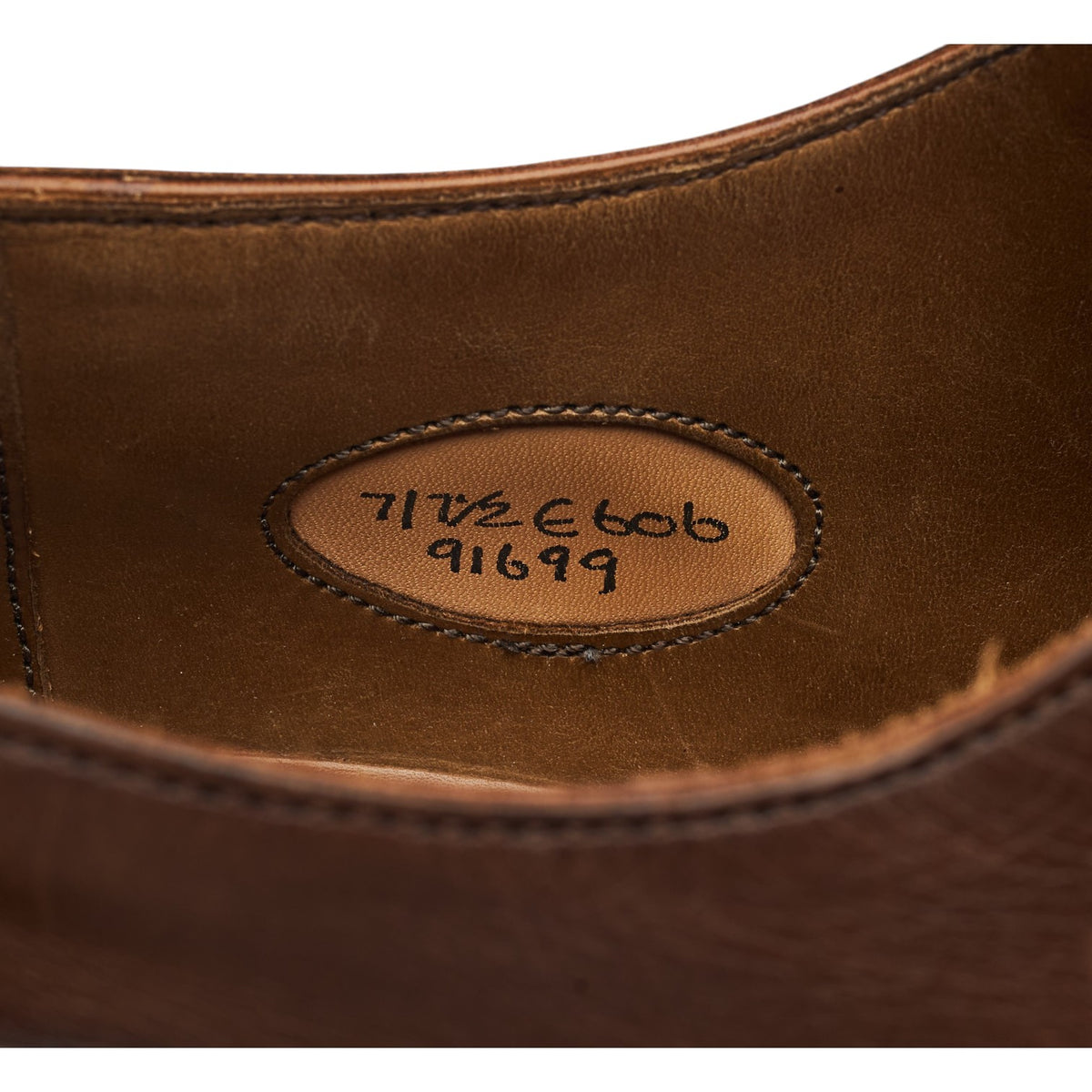 Leffot 'Dover' Dark Brown Leather Split Toe Derby UK 7 E