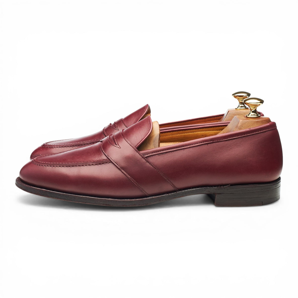 Burgundy Leather Loafers UK 9