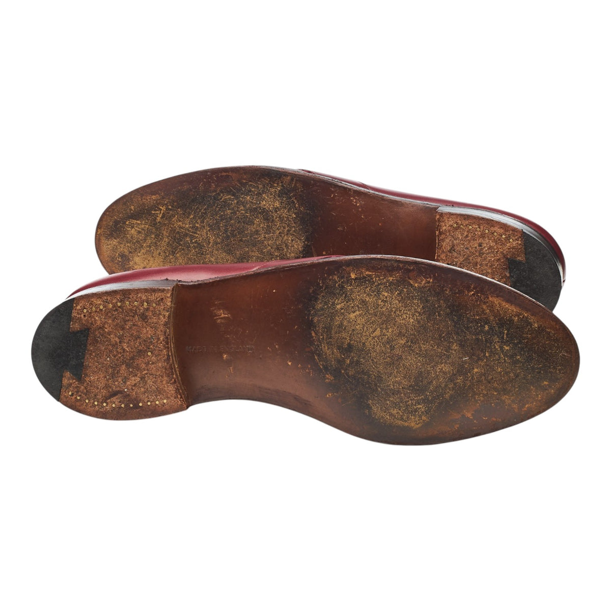 Burgundy Leather Loafers UK 9