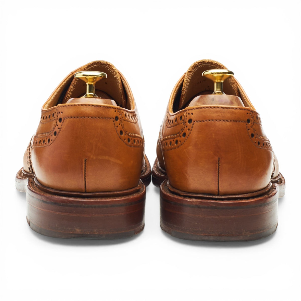 1880 'Chester 2' Tan Brown Leather Derby Brogues UK 9 F