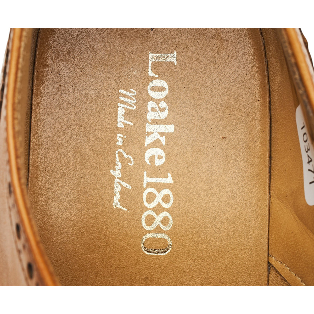 1880 'Chester 2' Tan Brown Leather Derby Brogues UK 9 F