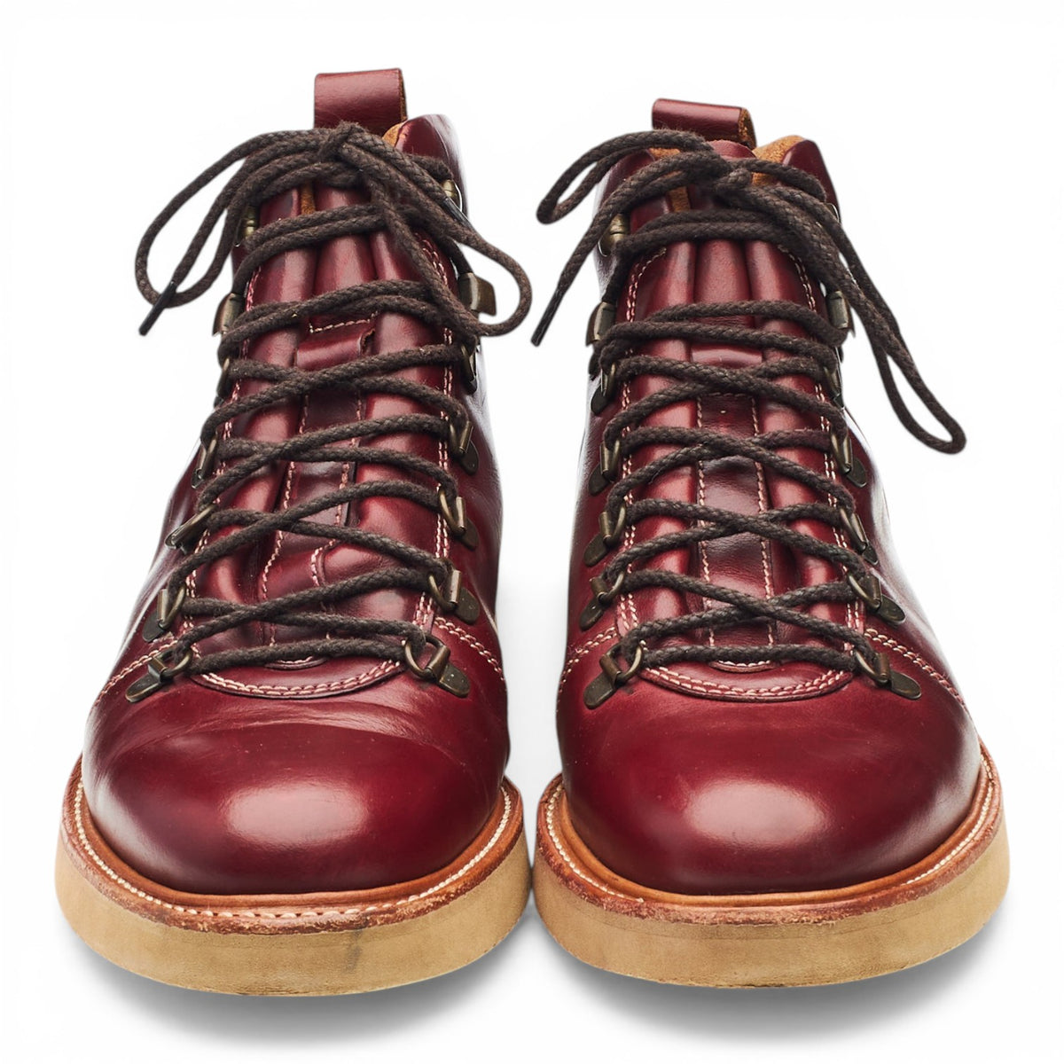 'Frank' Burgundy Leather Boots UK 7.5 F