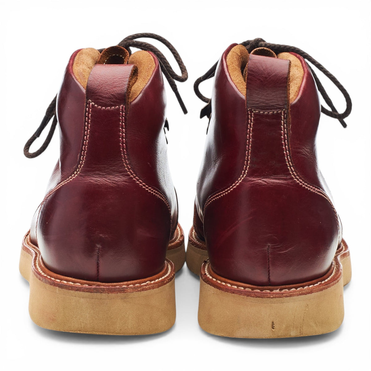'Frank' Burgundy Leather Boots UK 7.5 F