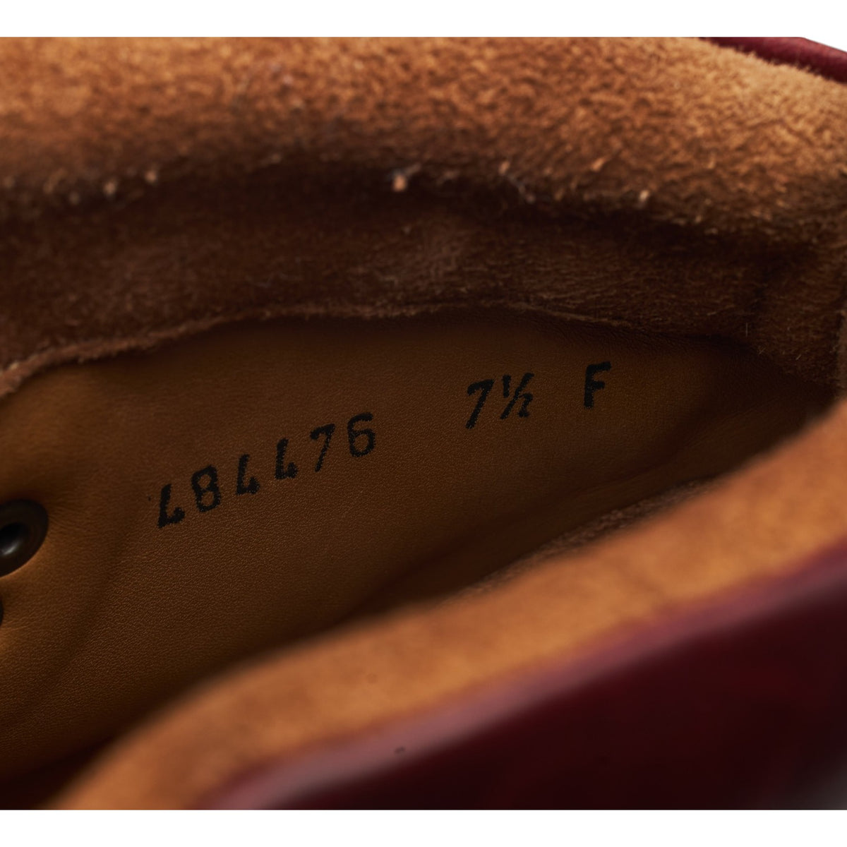 'Frank' Burgundy Leather Boots UK 7.5 F