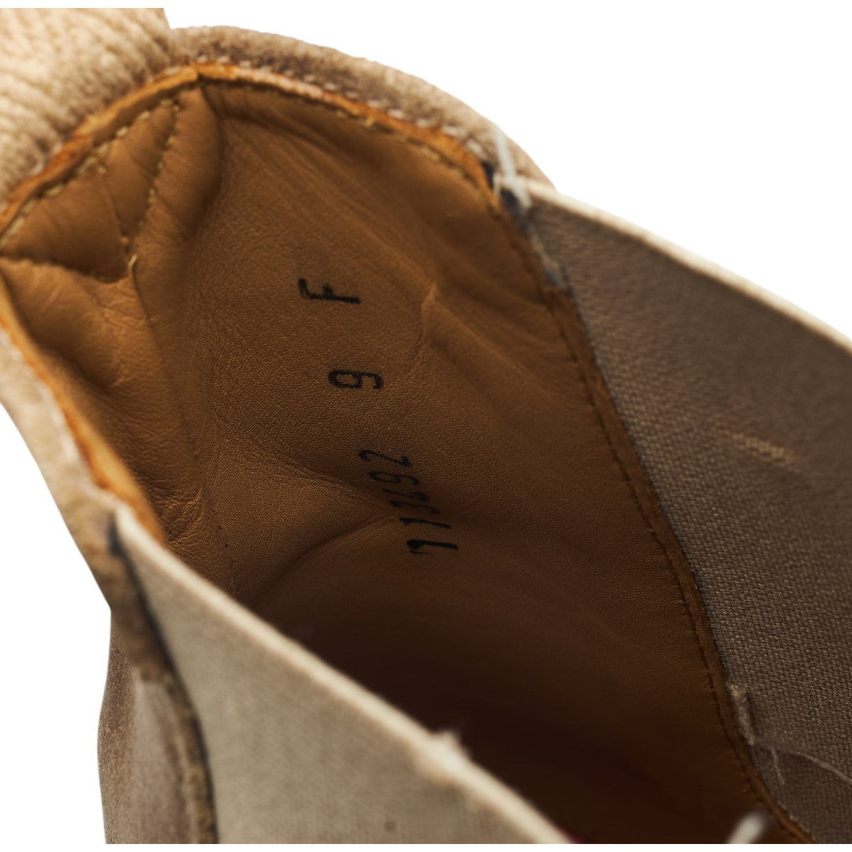 'Declan' Beige Suede Waxed Chelsea Boots UK 9 F