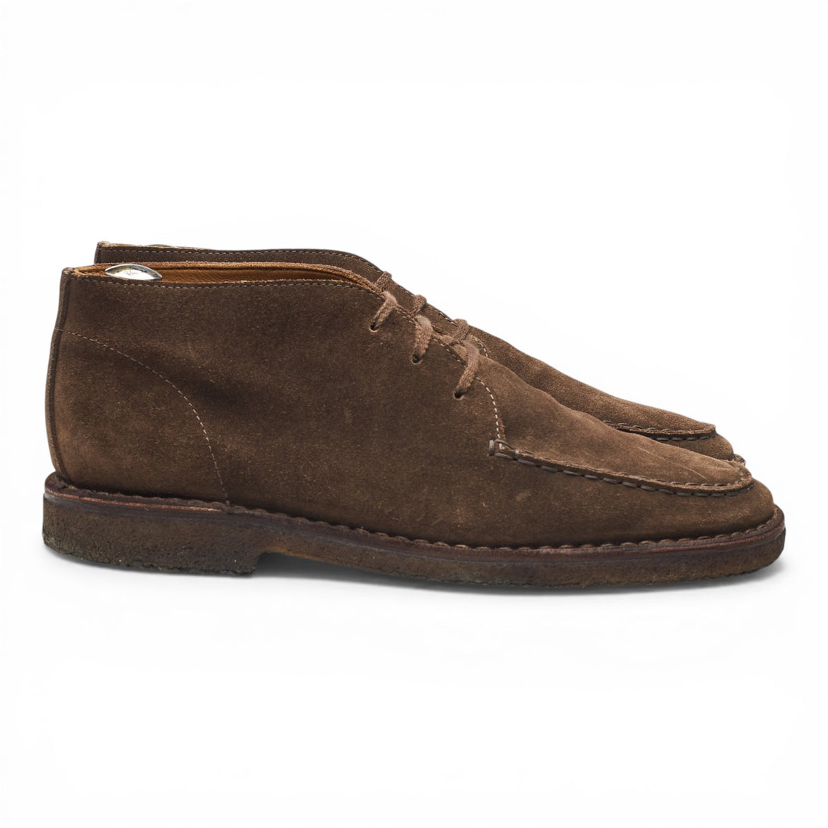 'Crosby' Brown Suede Moc-Toe Chukka Boots UK 9