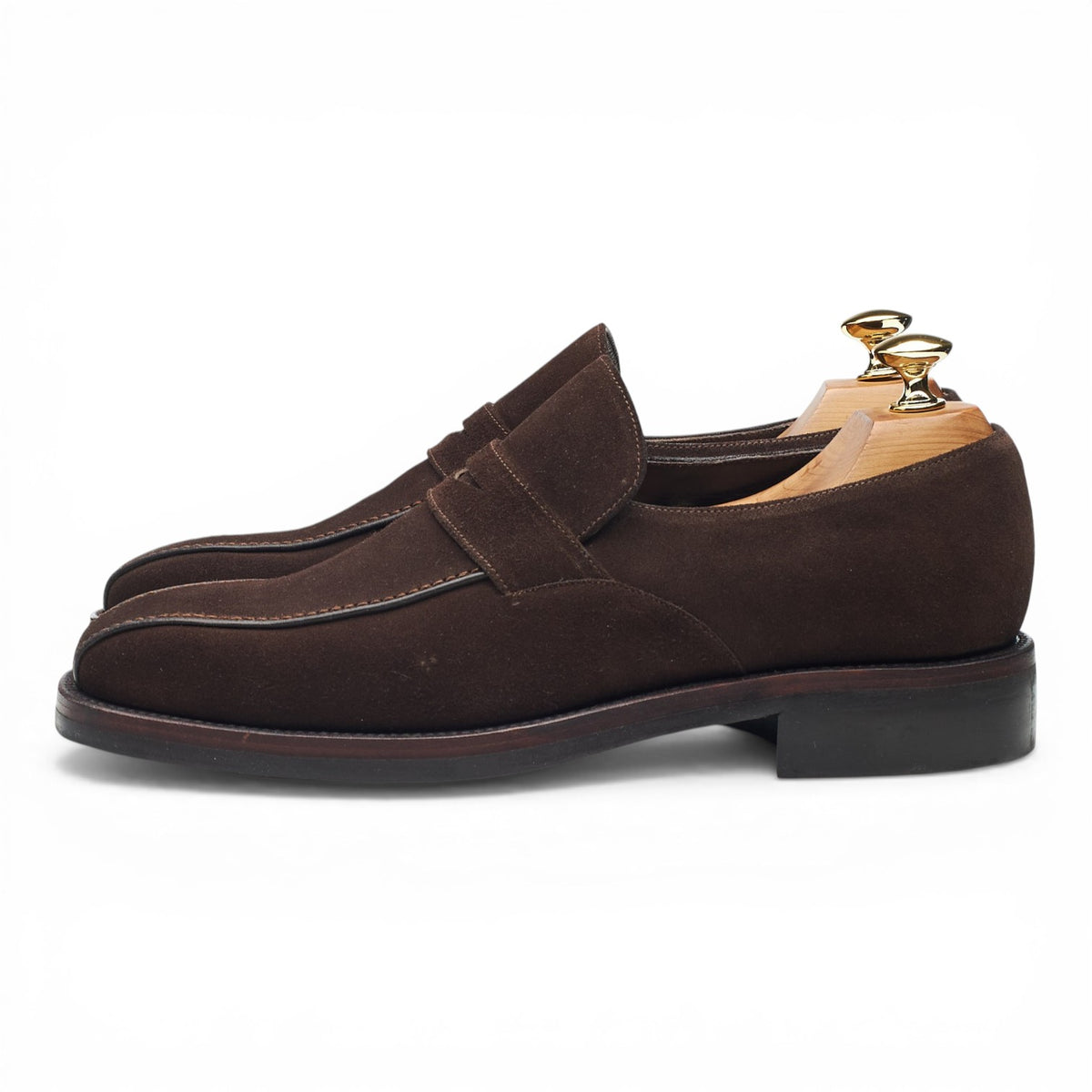 'Seville' Dark Brown Suede Loafers UK 6.5