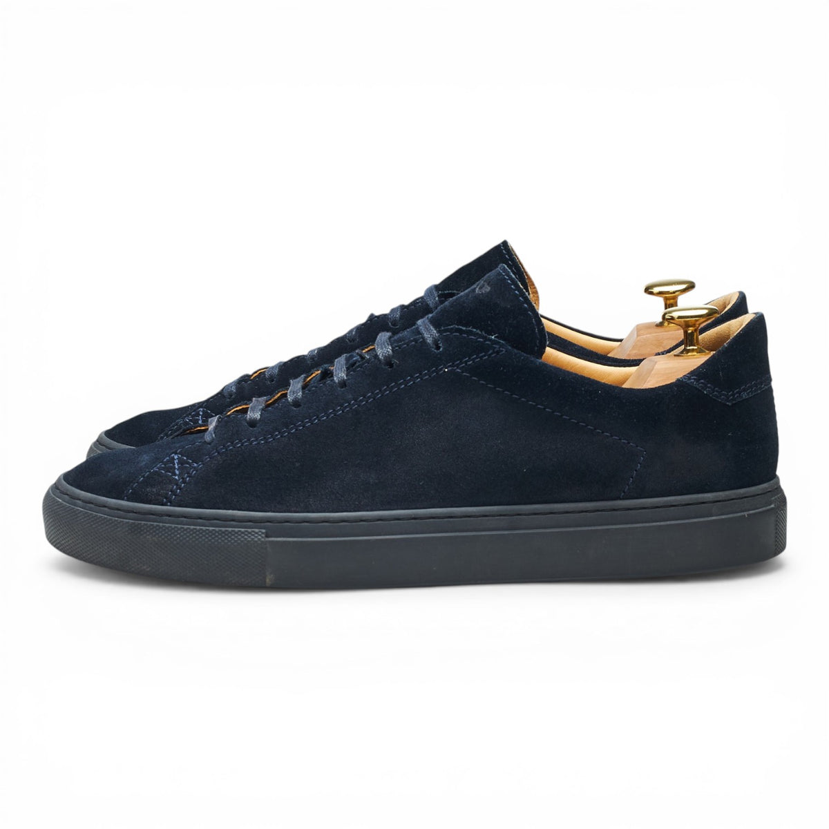 'Racquet Sr' Navy Blue Suede Sneakers UK 8 EU 42