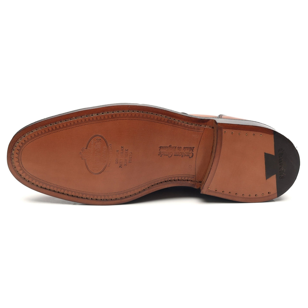 &#39;Ongar&#39; Tan Brown Leather Oxford UK 6 G