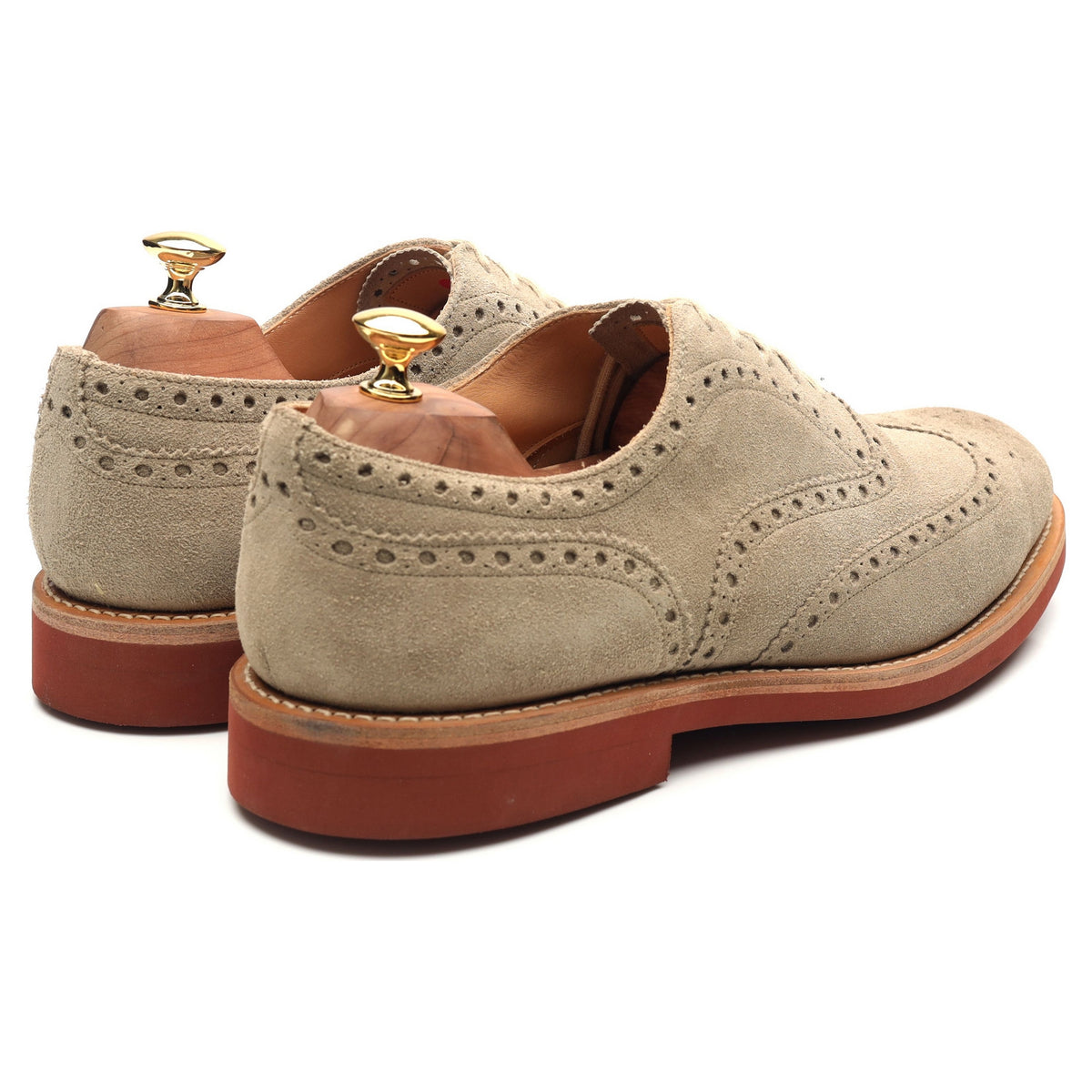 &#39;Downton&#39; Sand Brown Suede Brogues UK 10 G