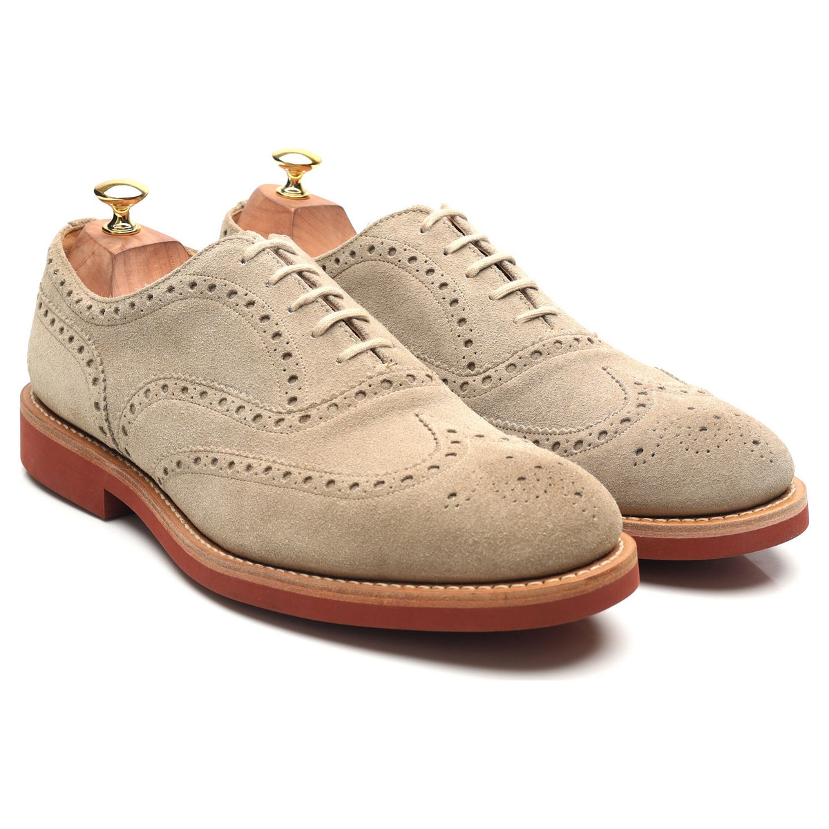 &#39;Downton&#39; Sand Brown Suede Brogues UK 10 G