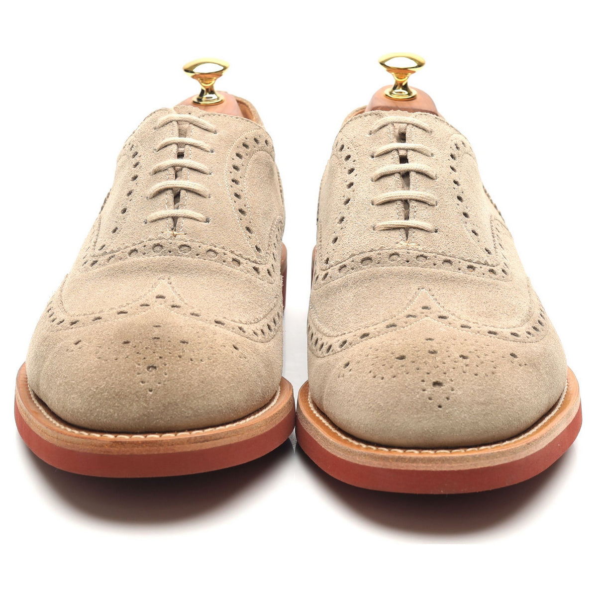 &#39;Downton&#39; Sand Brown Suede Brogues UK 10 G