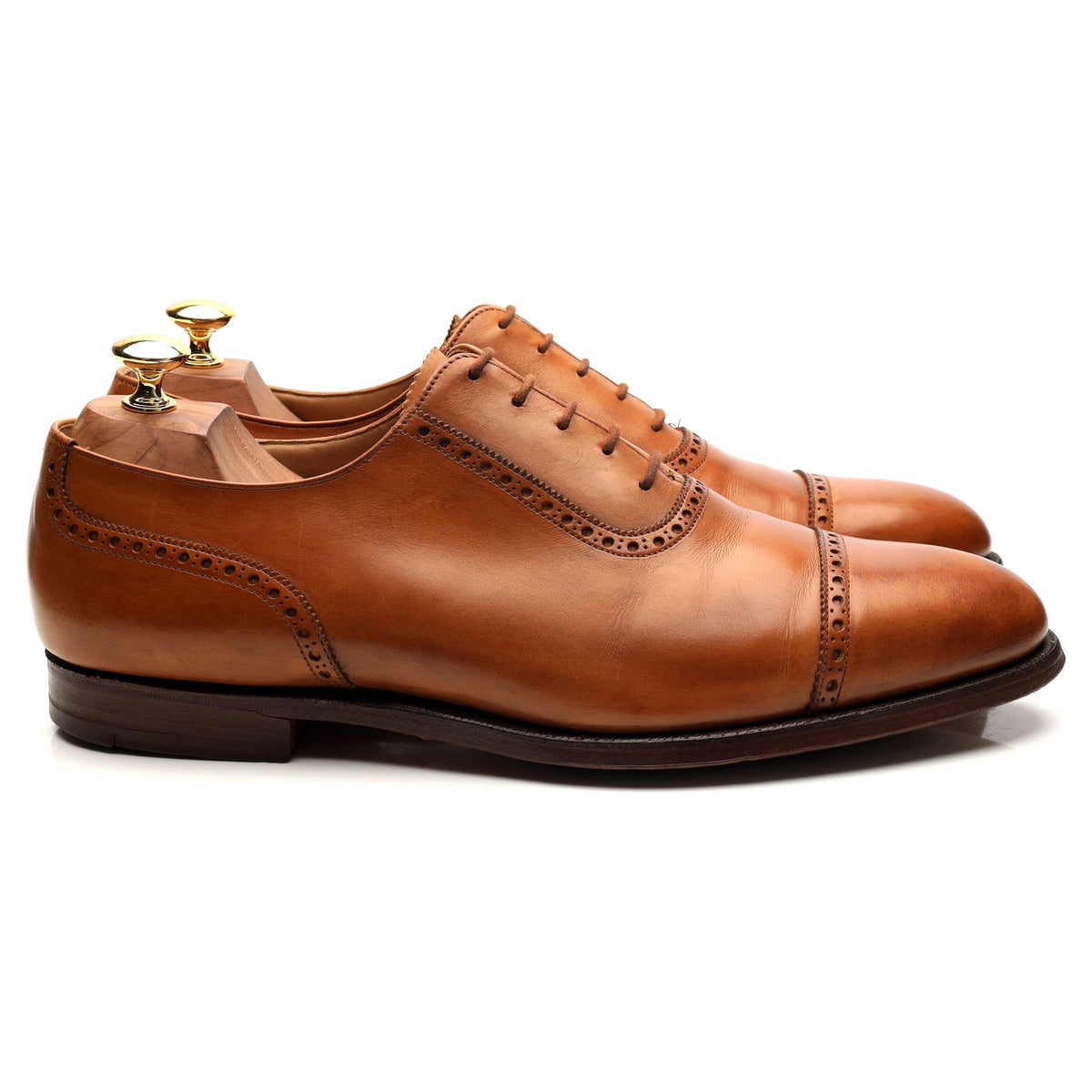 New &amp; Lingwood Tan Brown Leather Oxford UK 10.5 E