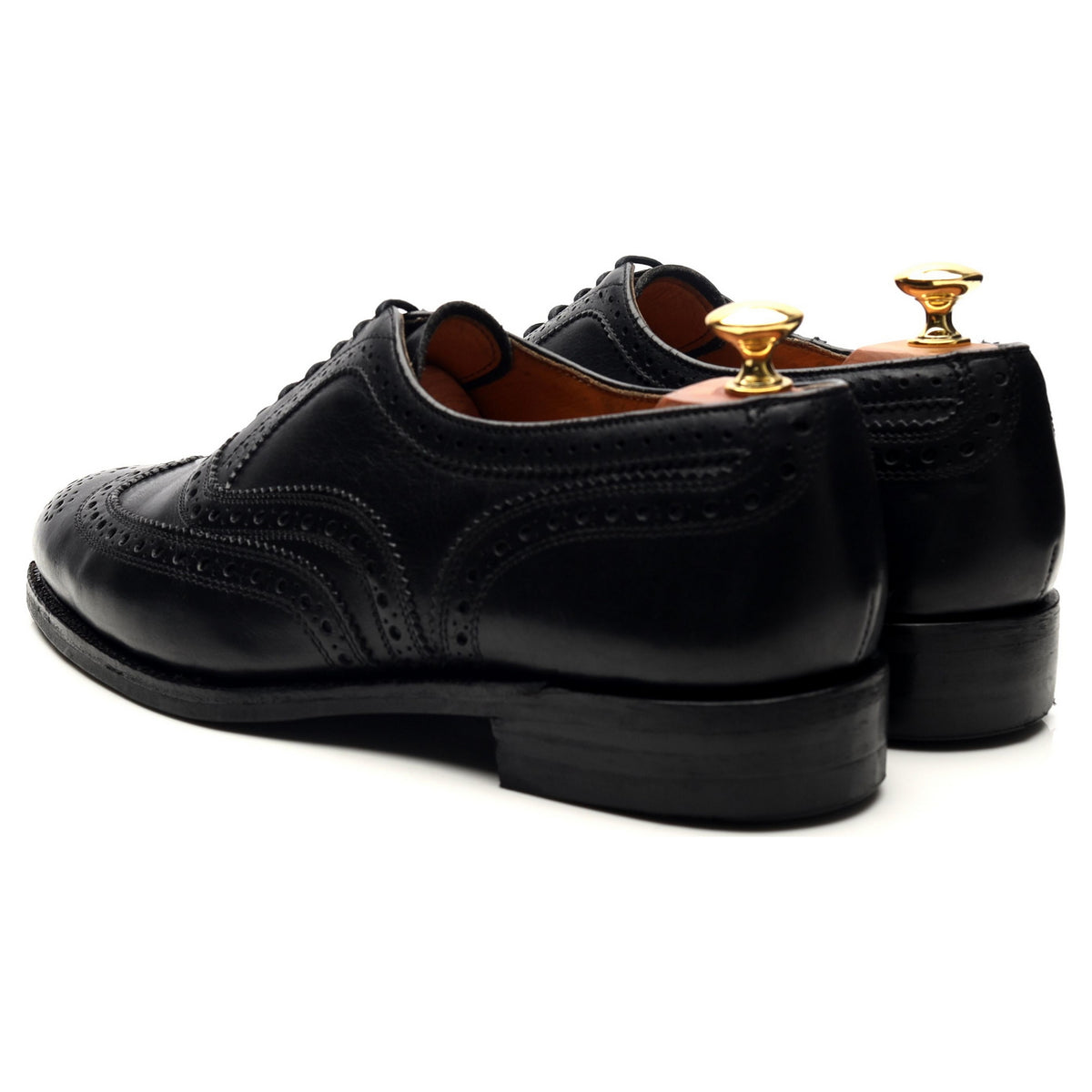 Black Leather Oxford Brogues UK 9 - Abbot's Shoes