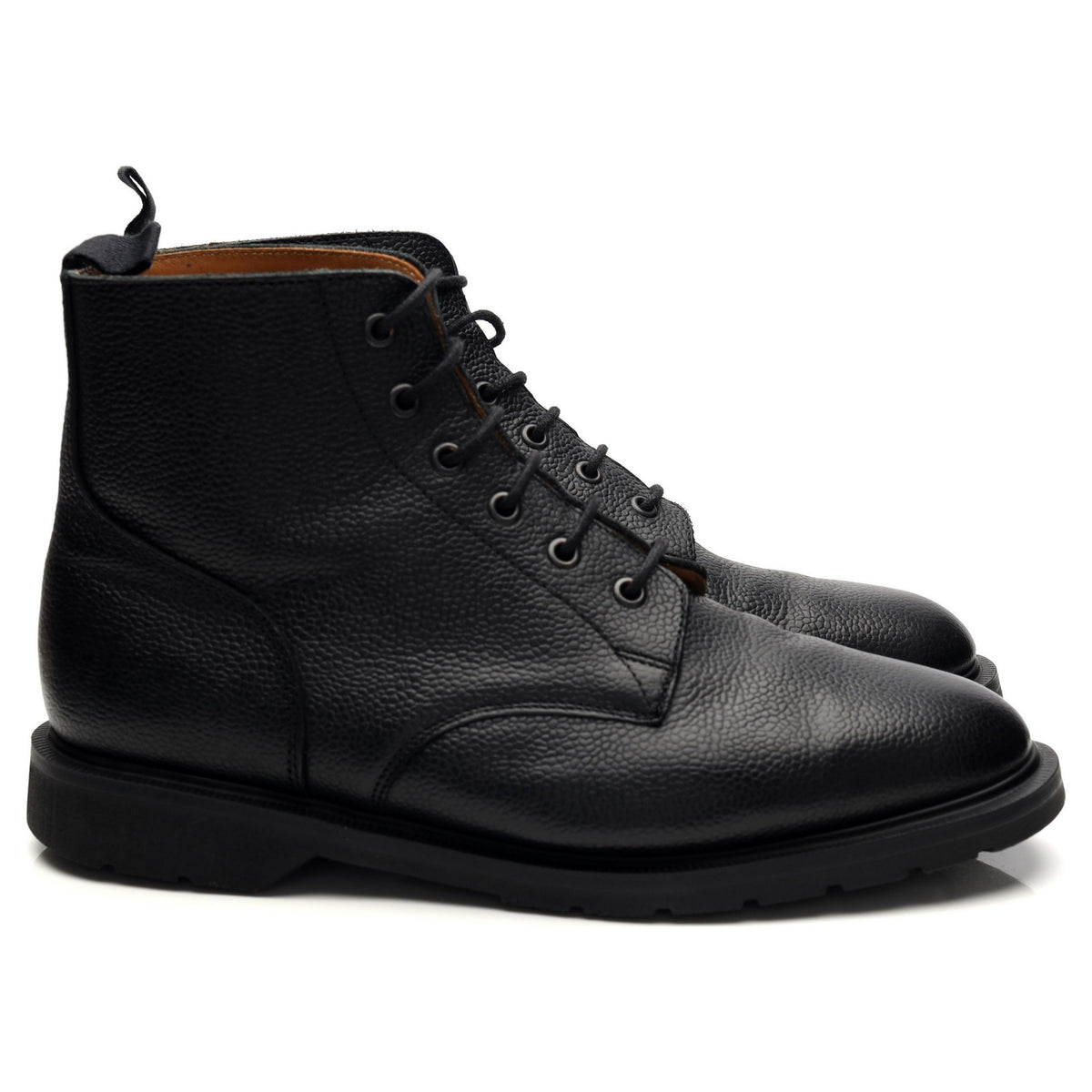 Solovair &#39;Brackley&#39; Black Grain Leather Boots UK 8.5