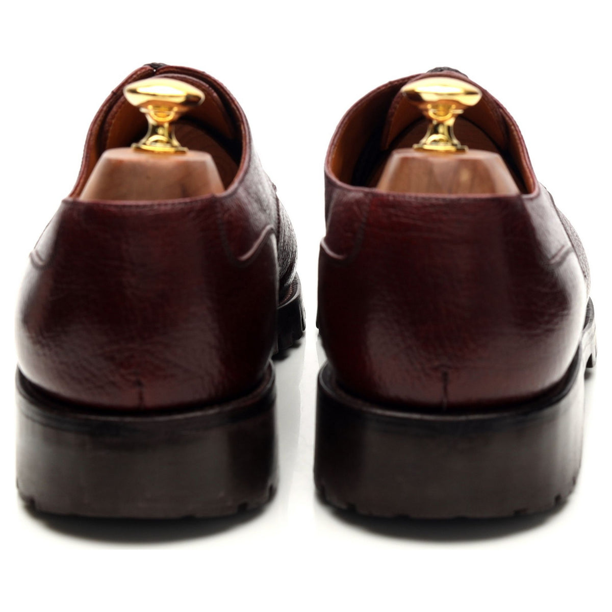 Burgundy Grain Leather Split Toe Derby 10 D UK 10.5
