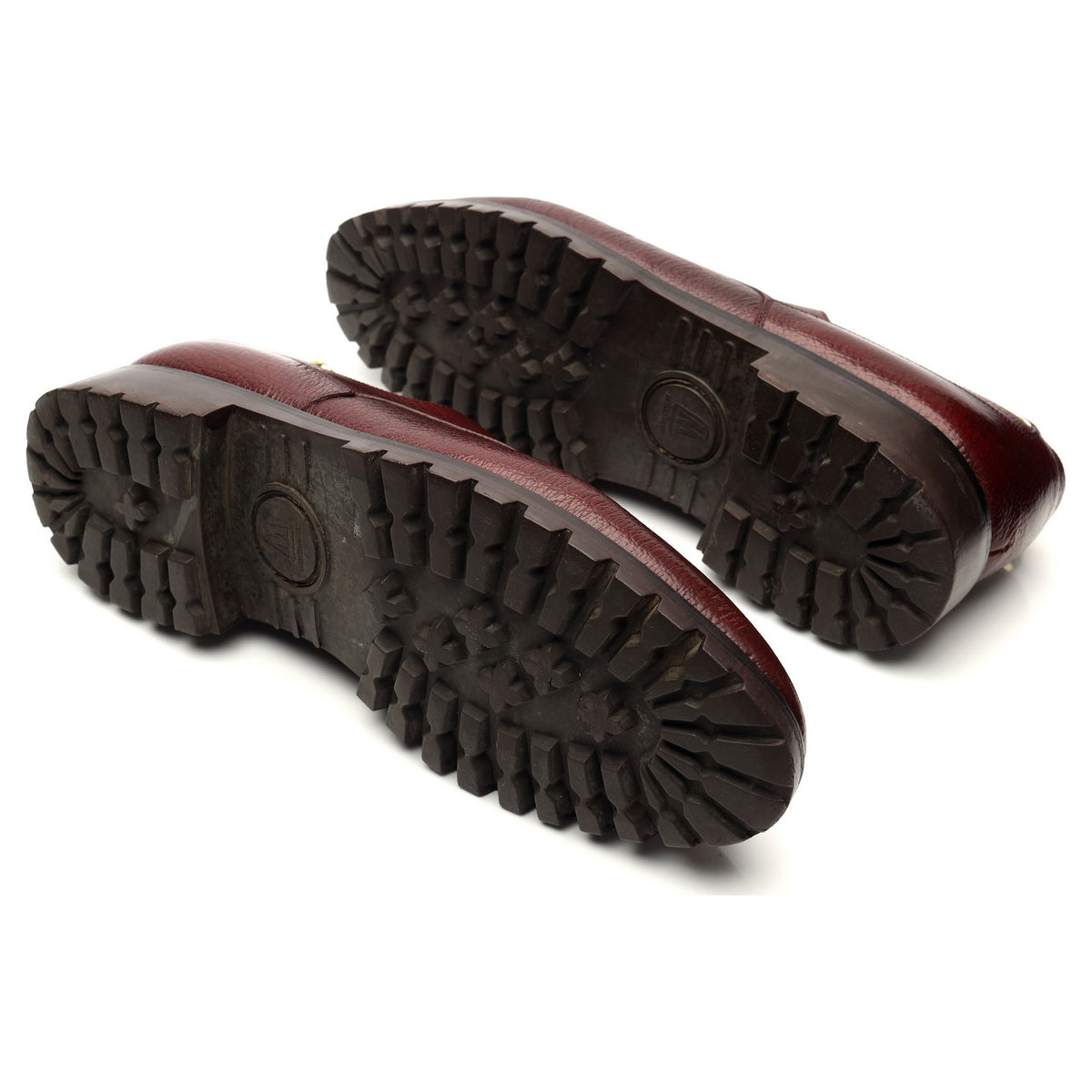 Burgundy Grain Leather Split Toe Derby 10 D UK 10.5