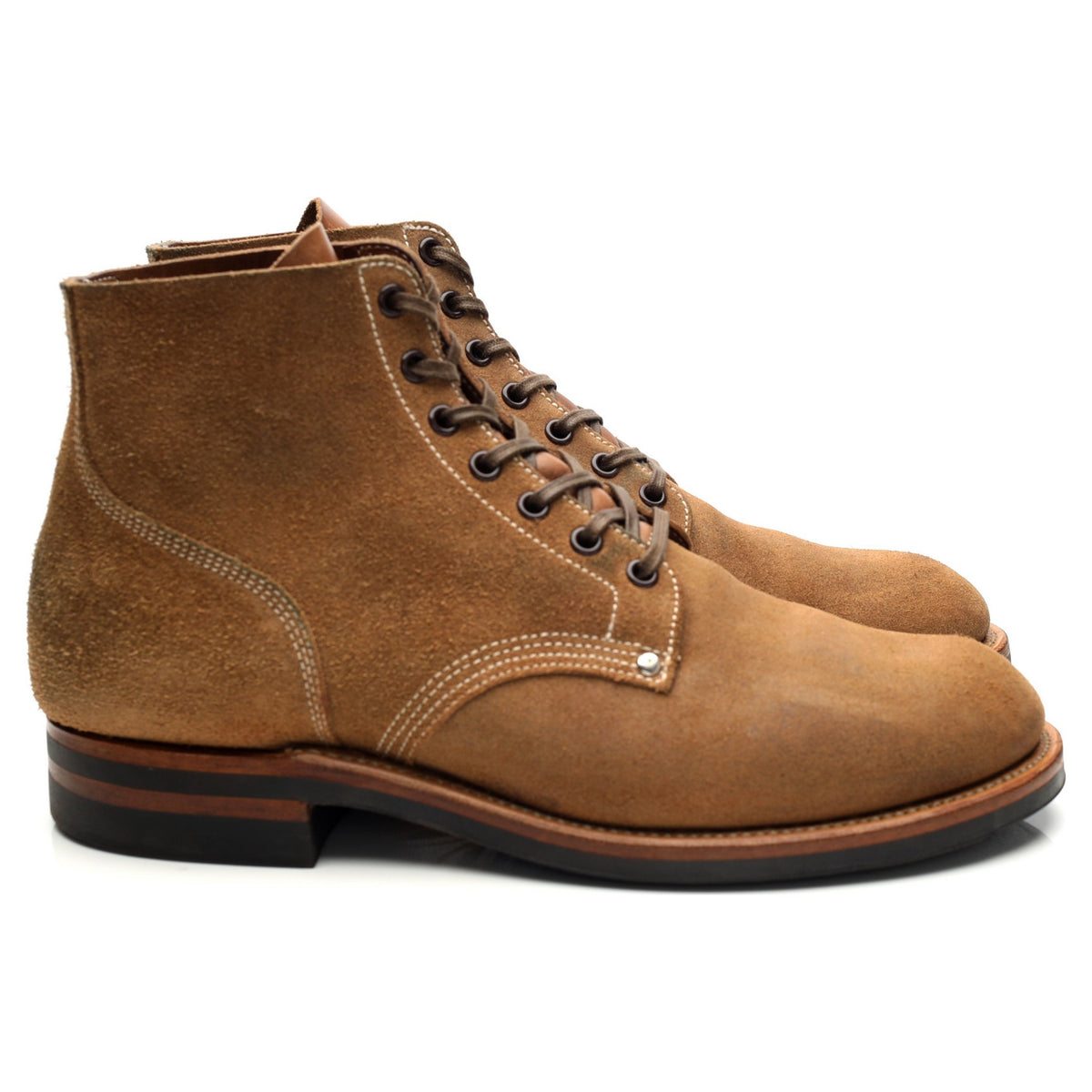 Beige Suede Boondocker Boots UK 9