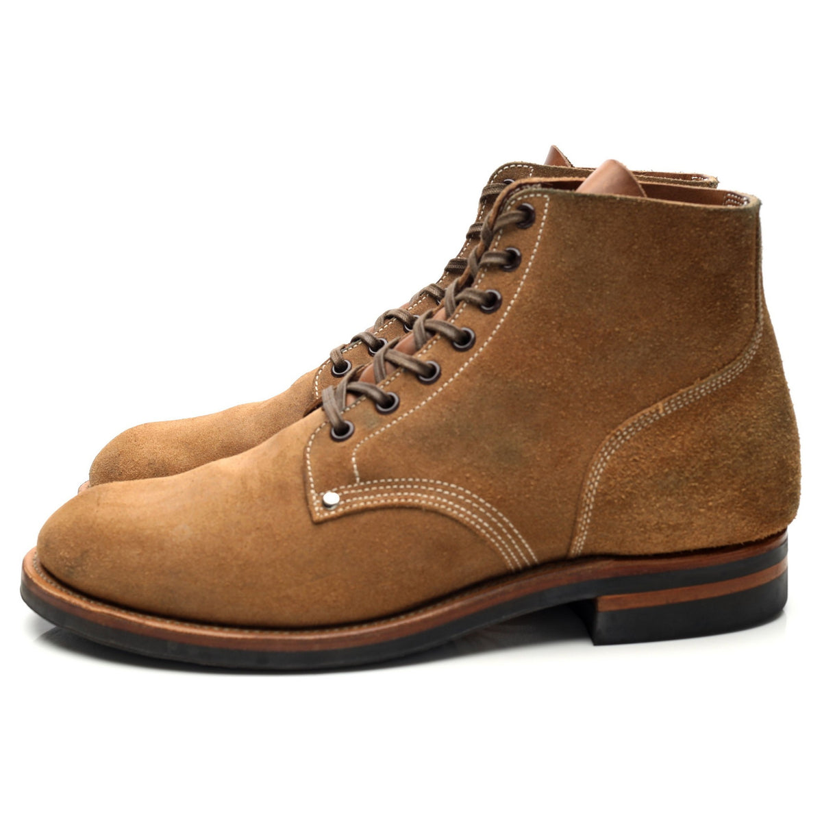 Beige Suede Boondocker Boots UK 9
