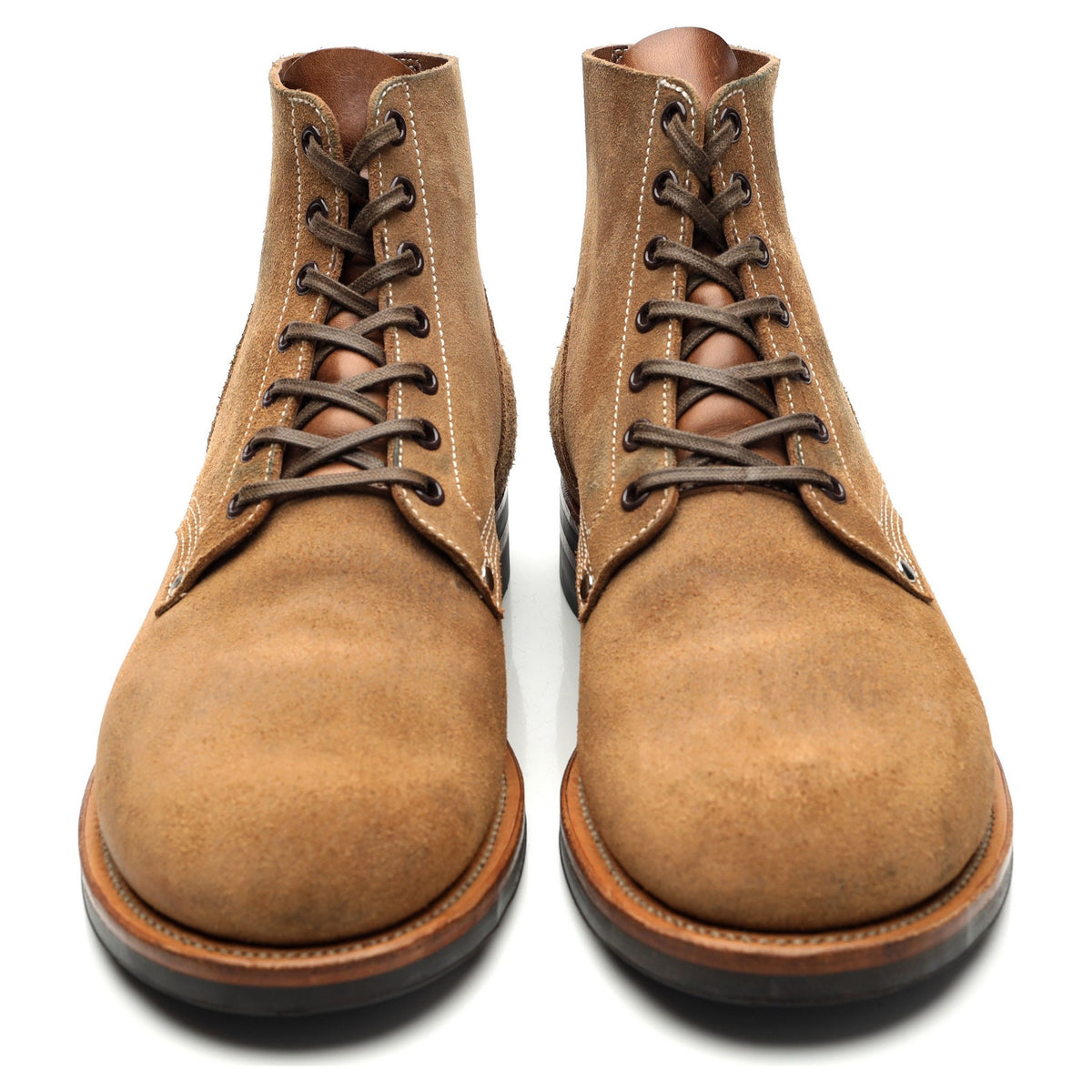Beige Suede Boondocker Boots UK 9