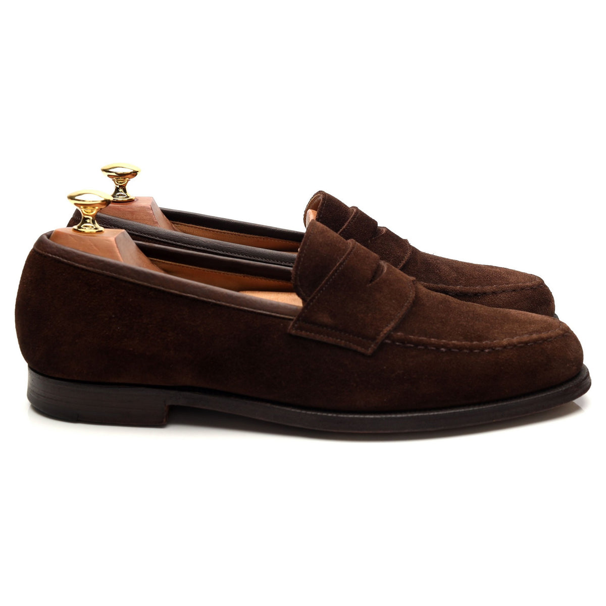 &#39;Boston&#39; Dark Brown Suede Loafers UK 9 E
