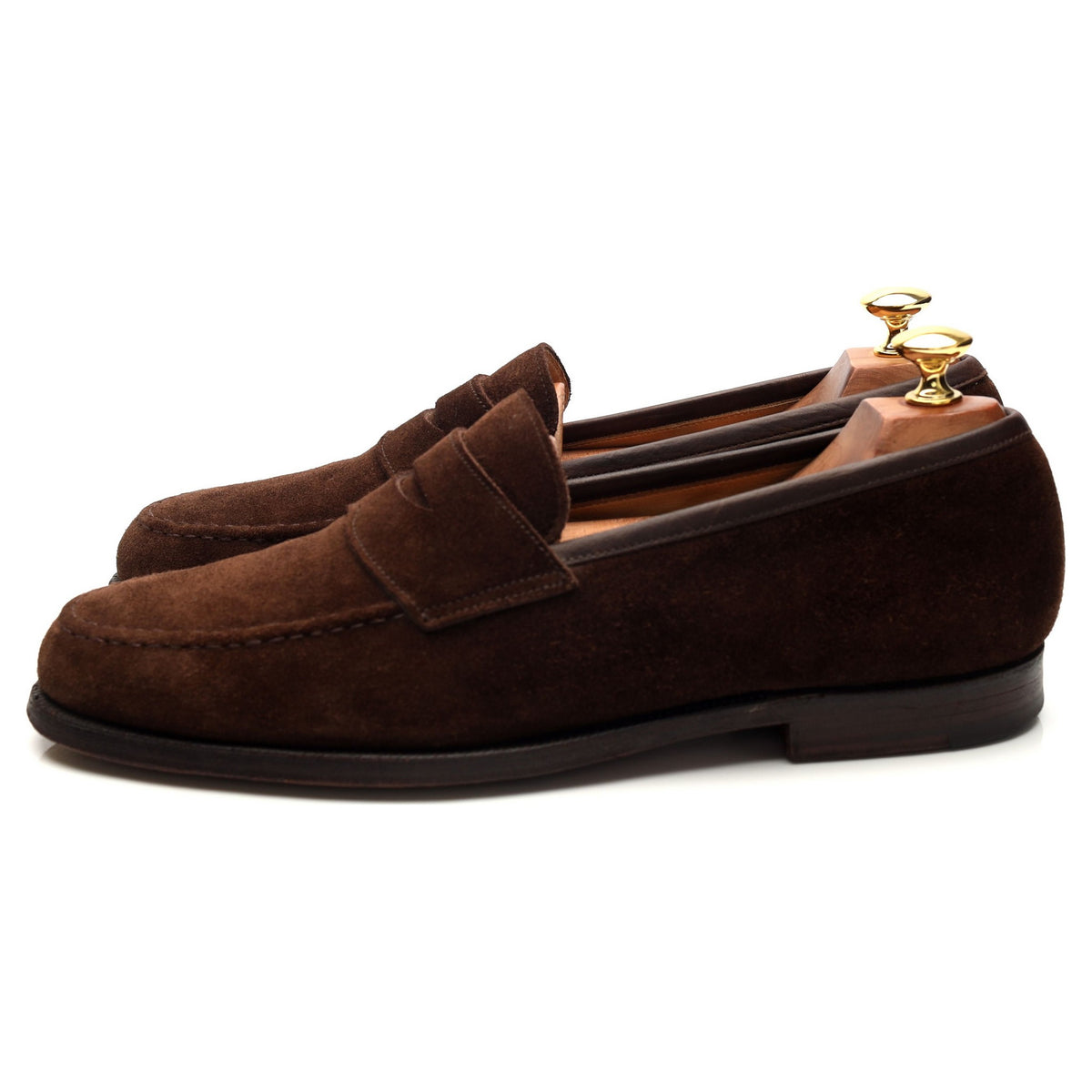 &#39;Boston&#39; Dark Brown Suede Loafers UK 9 E