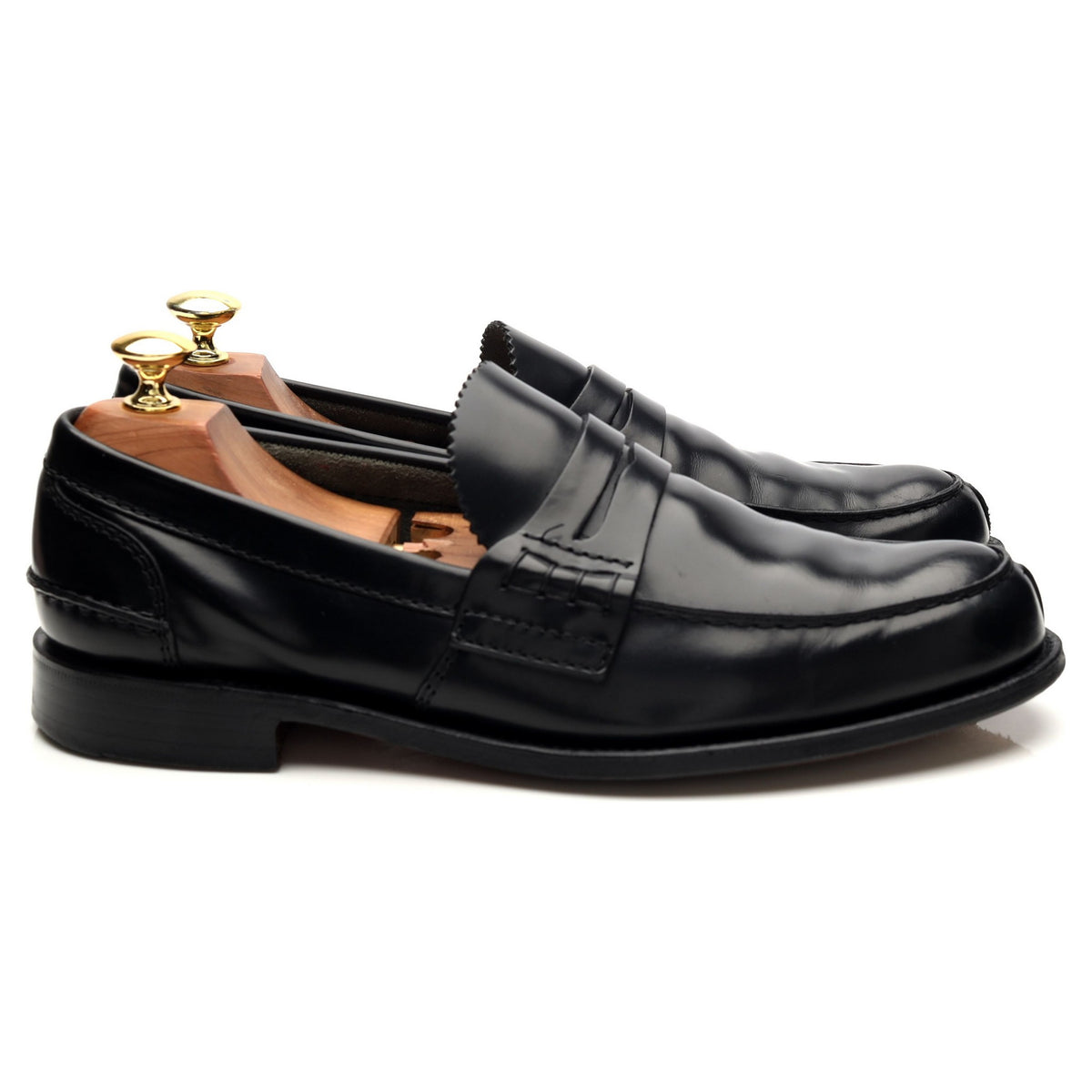&#39;Pembrey&#39; Black Leather Loafers UK 8.5 G