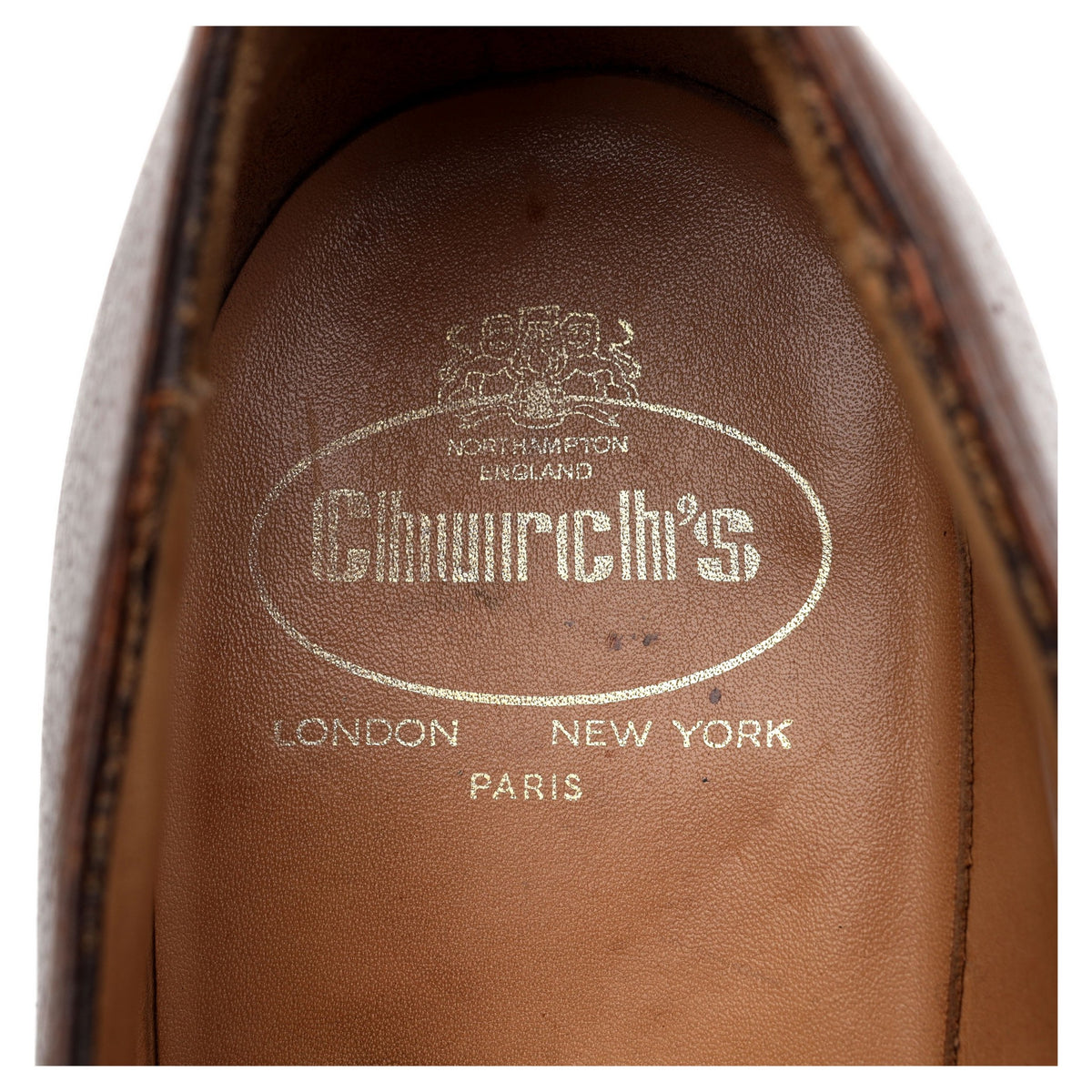 &#39;Craner&#39; Brown Grain Leather Derby UK 10 F