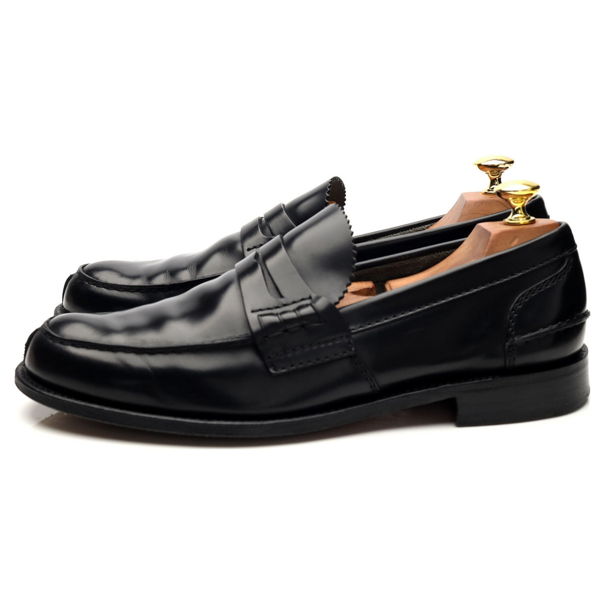 &#39;Pembrey&#39; Black Leather Loafers UK 8.5 G