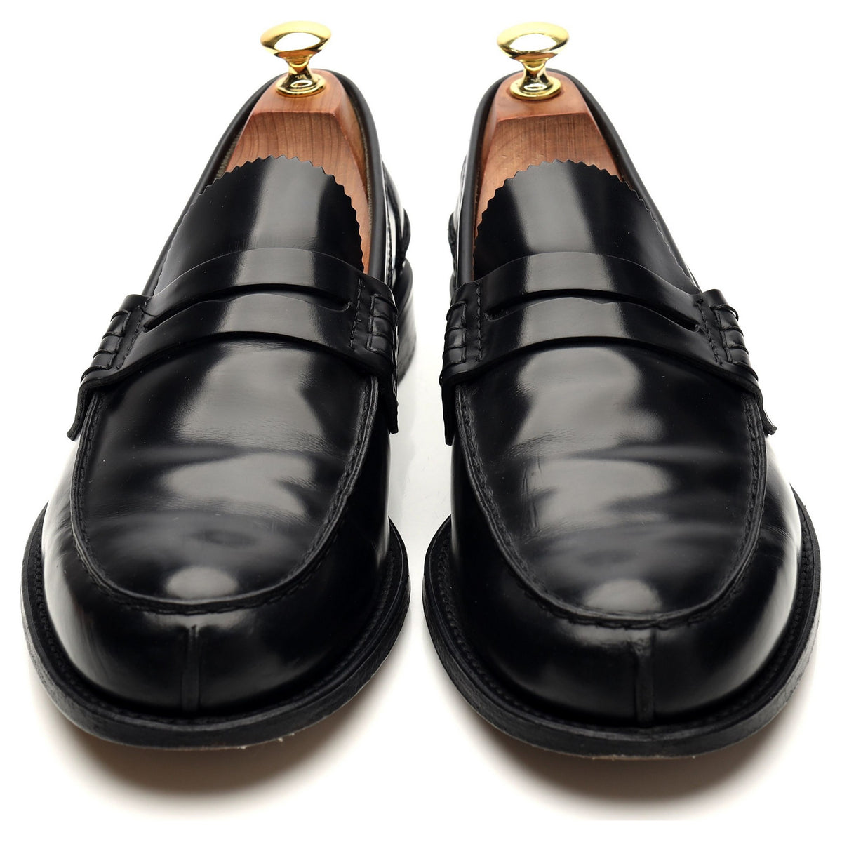 &#39;Pembrey&#39; Black Leather Loafers UK 8.5 G