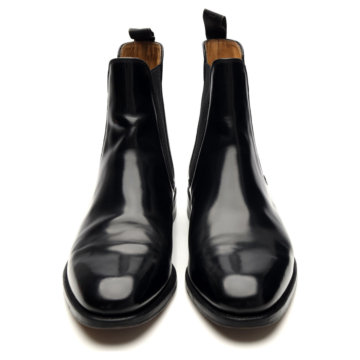 &#39;290&#39; Black Leather Chelsea Boots UK 9.5 F