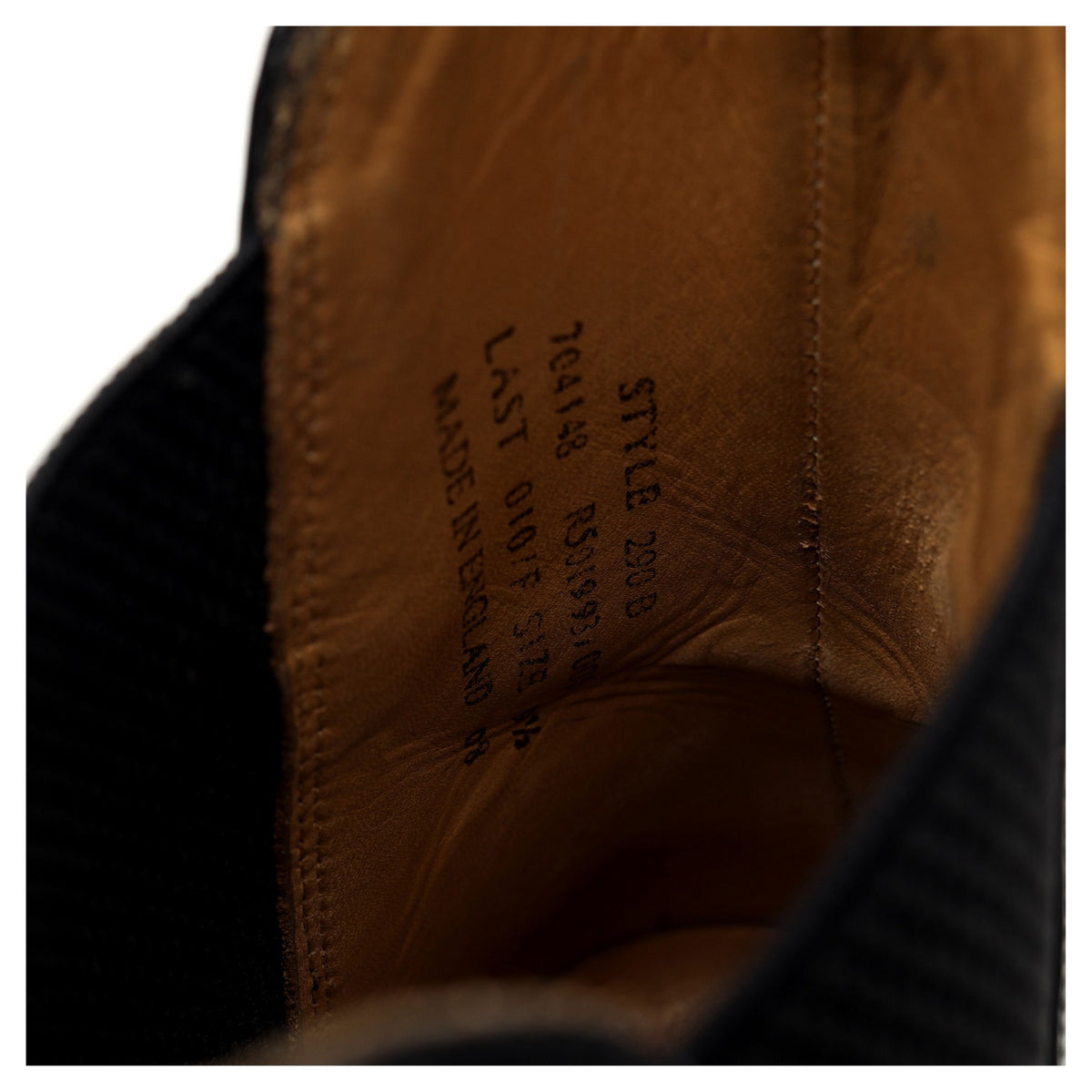 &#39;290&#39; Black Leather Chelsea Boots UK 9.5 F
