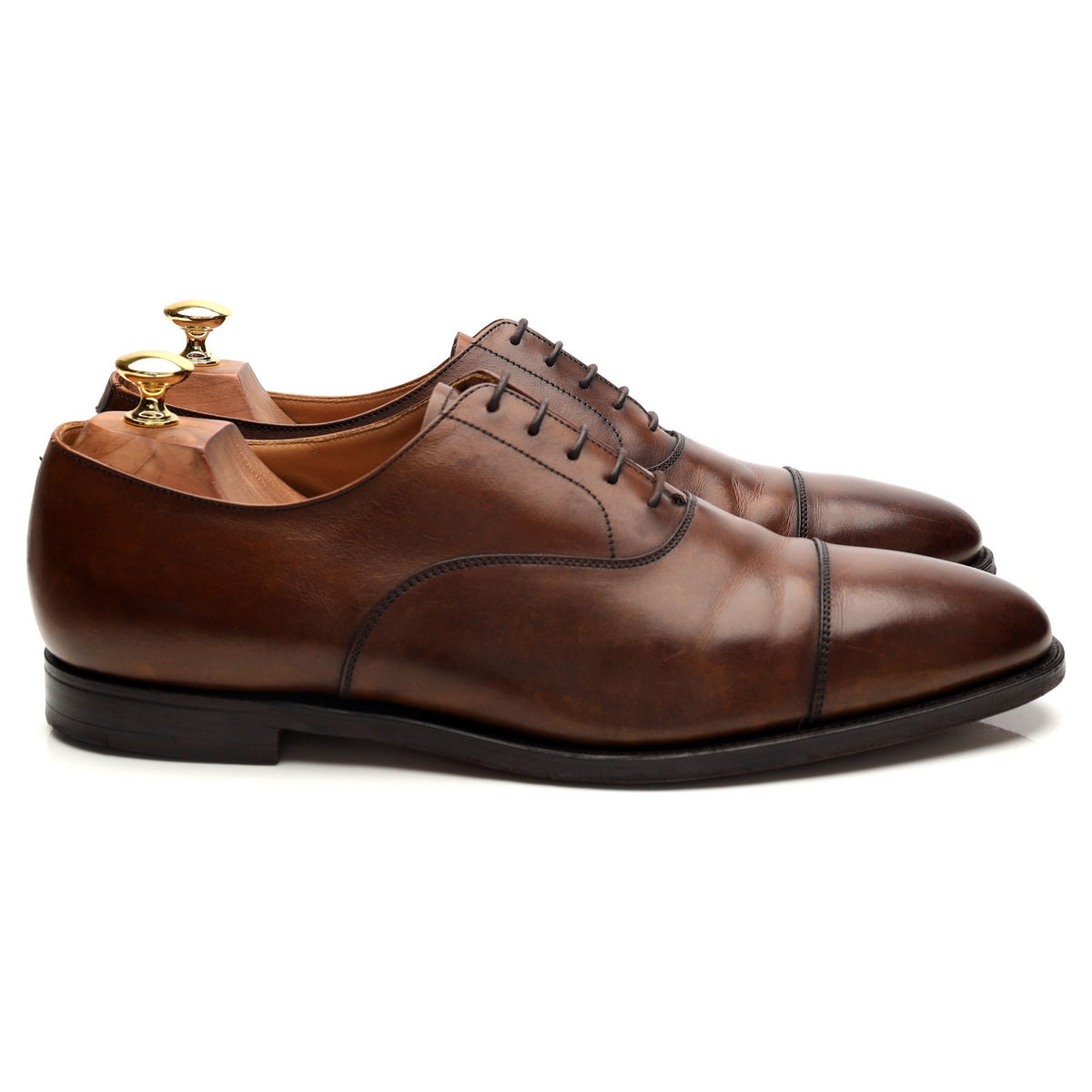 &#39;Connaught&#39; Brown Leather Oxford UK 10 E