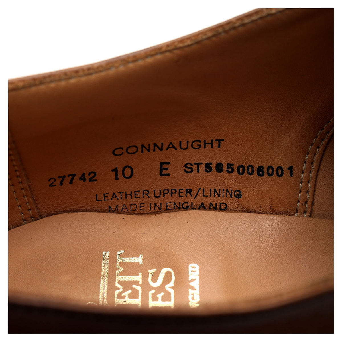 &#39;Connaught&#39; Brown Leather Oxford UK 10 E