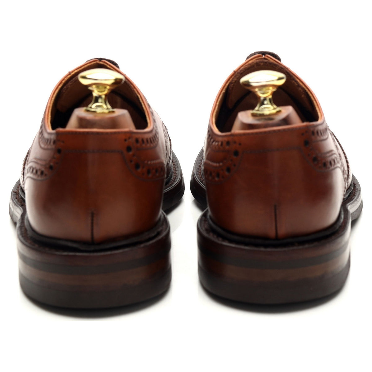 1880 &#39;Chester&#39; Tan Brown Leather Derby Brogues UK 7.5 F