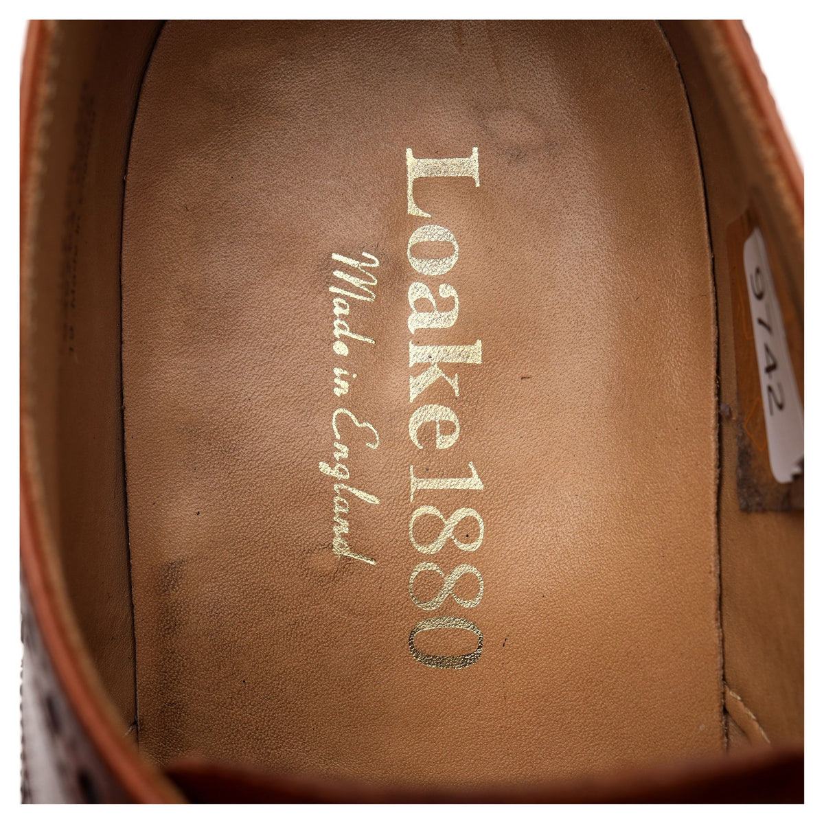 1880 &#39;Chester&#39; Tan Brown Leather Derby Brogues UK 7.5 F