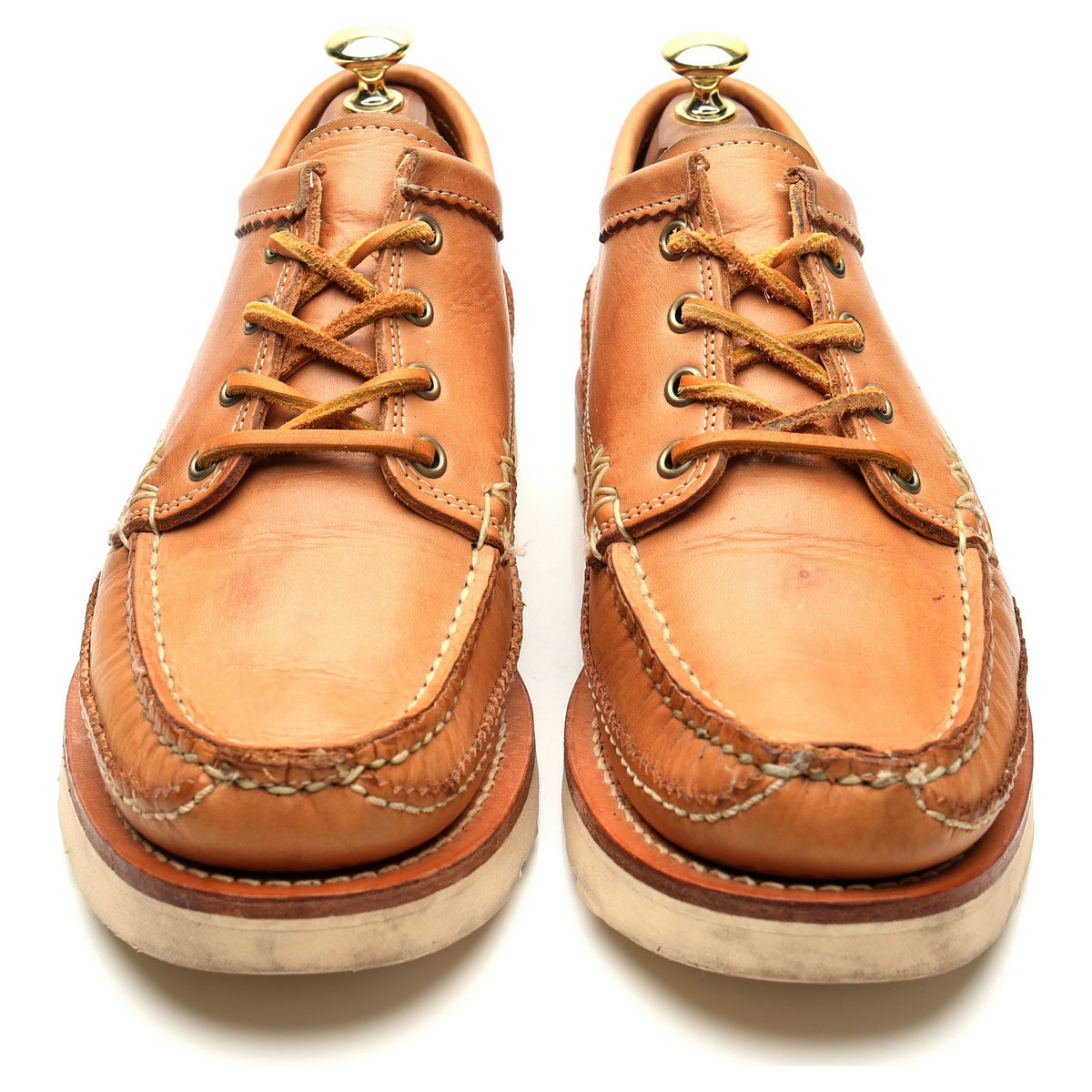 &#39;Maine Guide&#39; Tan Brown Leather Derby UK 7 US 8 E