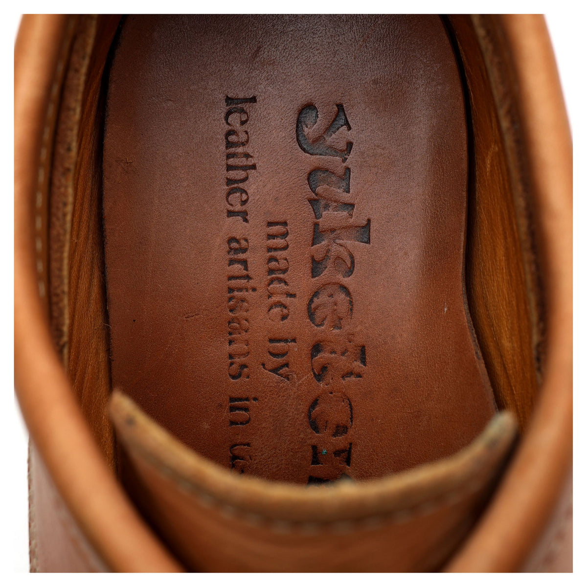 &#39;Maine Guide&#39; Tan Brown Leather Derby UK 7 US 8 E