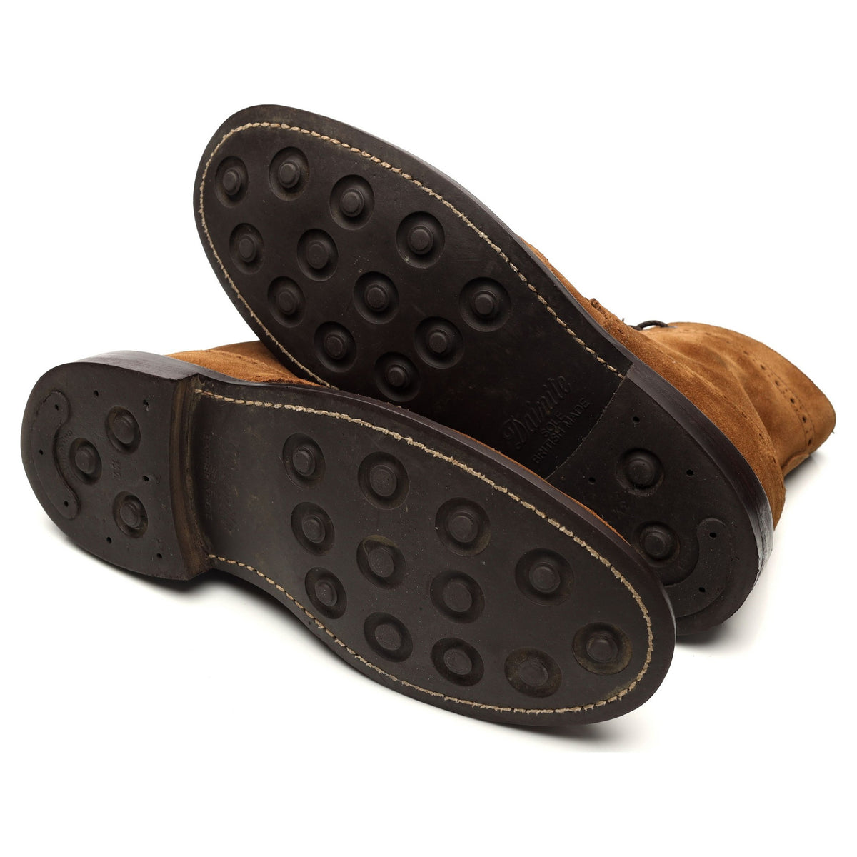 &#39;Stow&#39; Snuff Brown Suede Brogue Boots UK 7.5